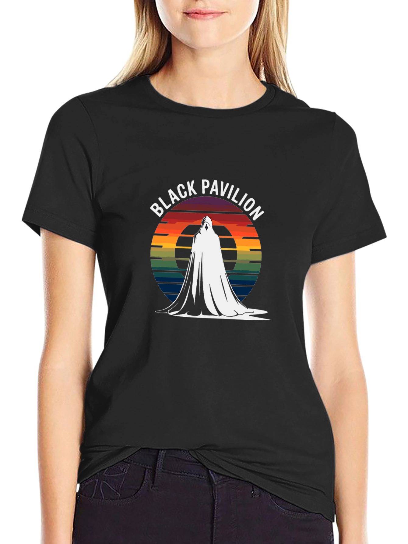 Black Pavilion Retro Style Graphic T-Shirt