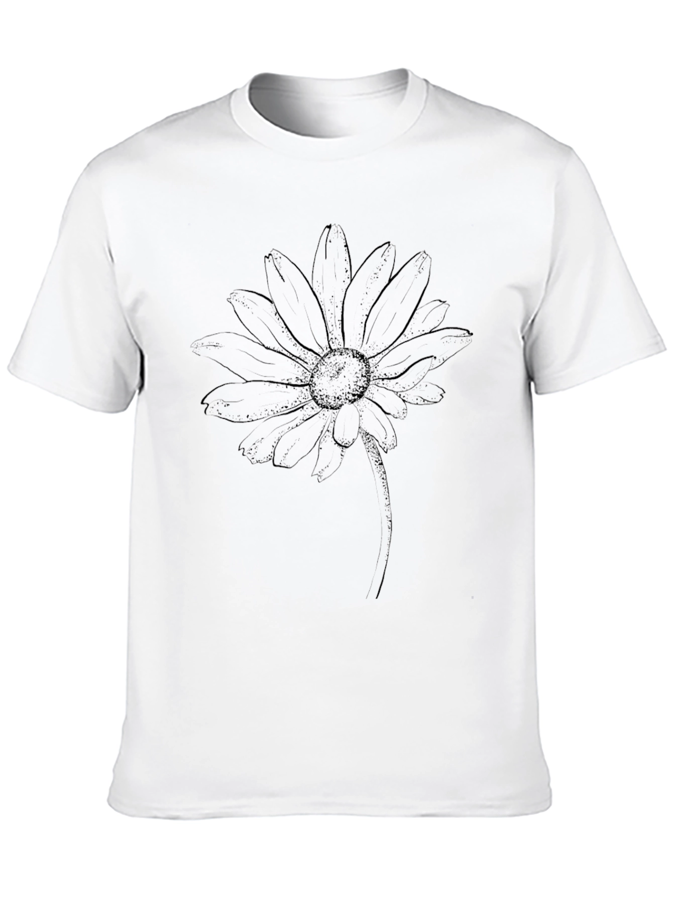 Black Daisy Graphic Tee - Mens Casual Style