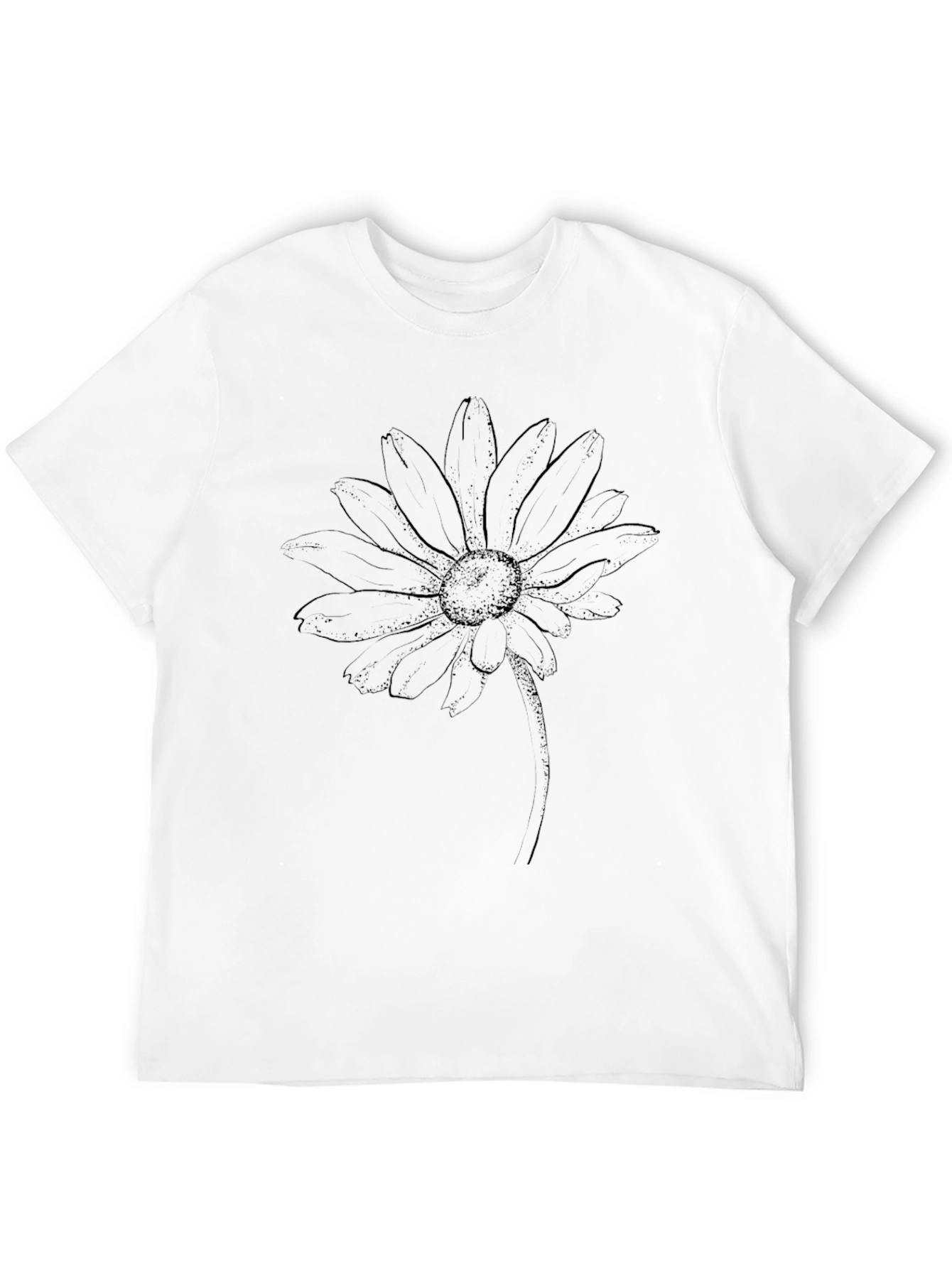 Black Daisy Graphic Tee - Mens Casual Style