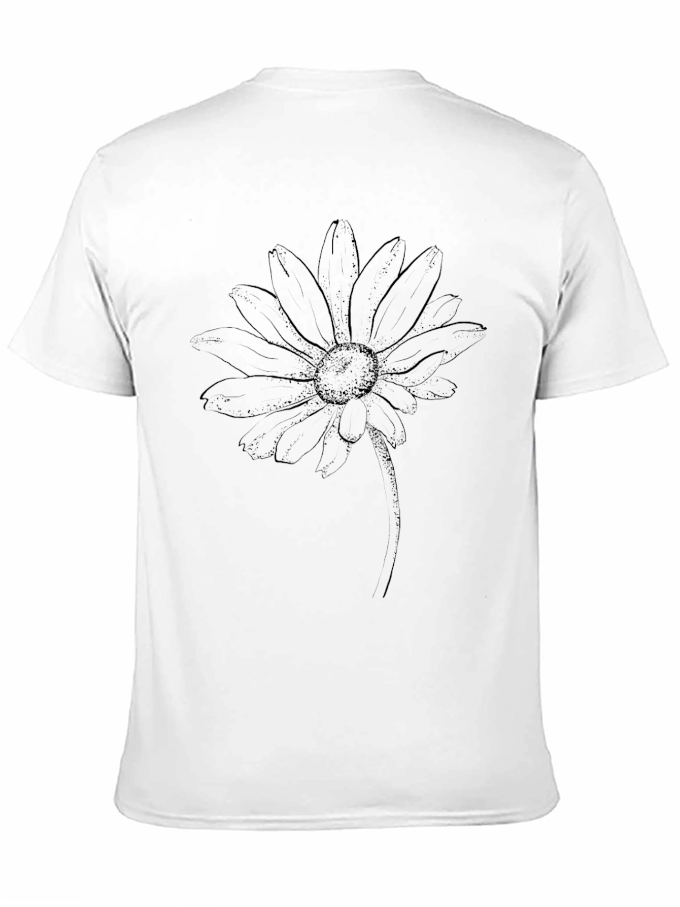 Black Daisy Graphic Tee - Mens Casual Style