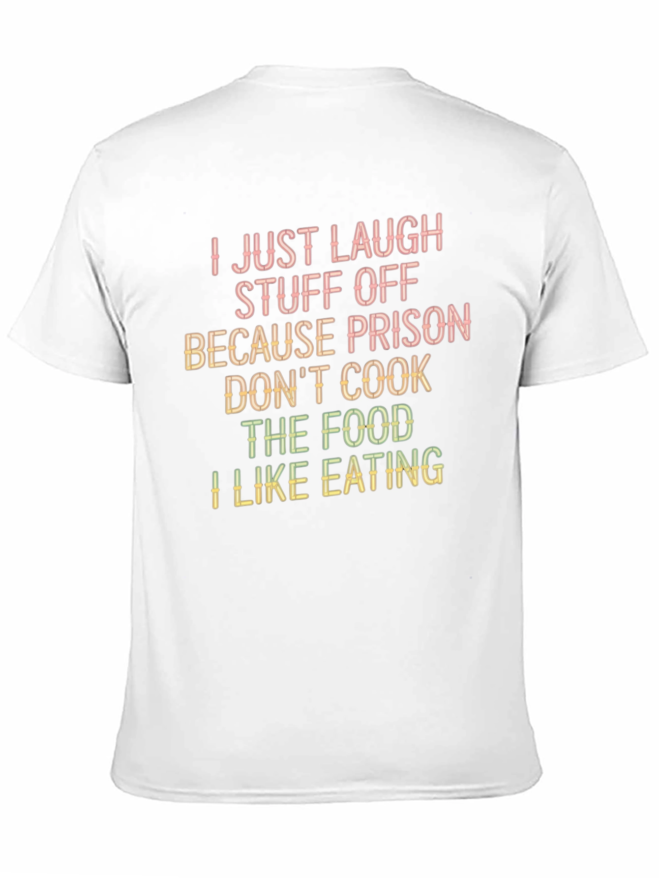 Funny Prison Food Graphic Tee - Black Casual T-Shirt