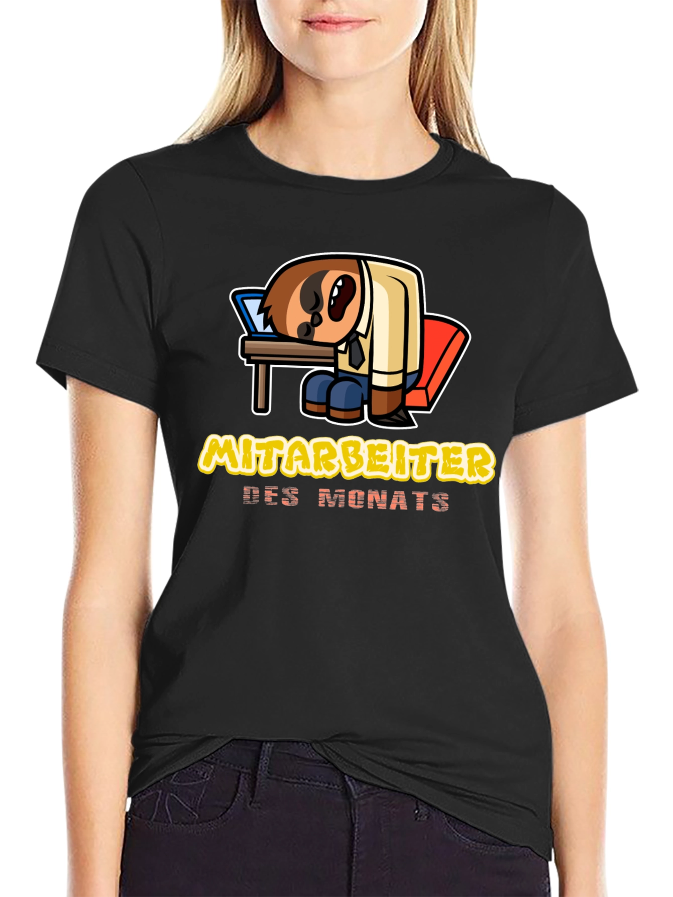Employee of the Month Sloth Graphic T-Shirt