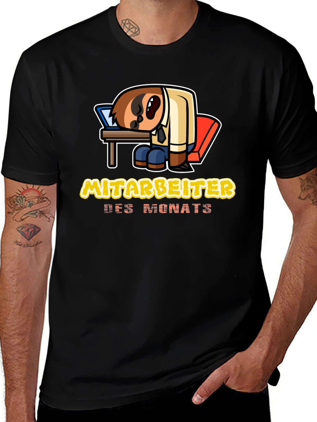 Employee of the Month Sloth Graphic T-Shirt