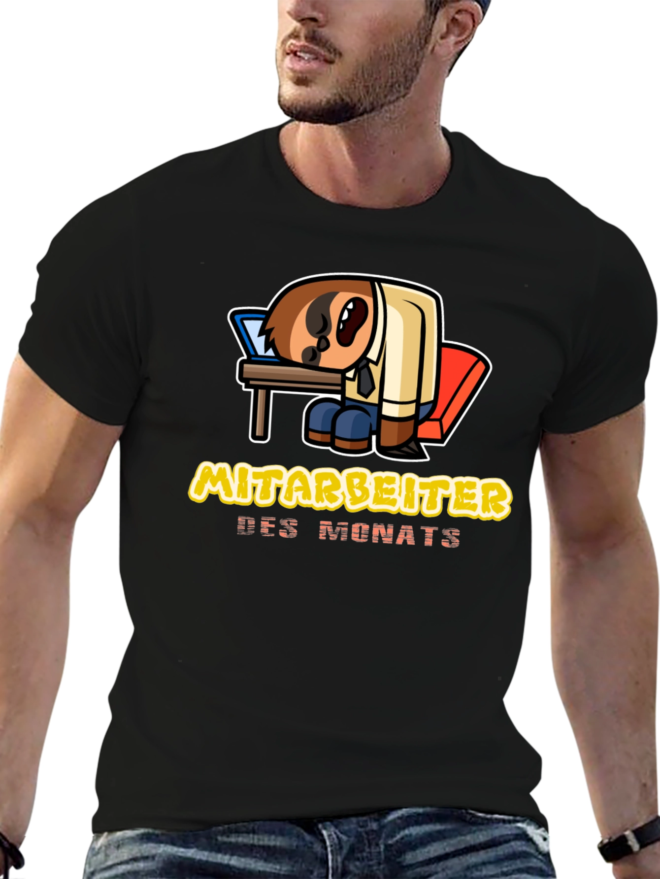 Employee of the Month Sloth Graphic T-Shirt