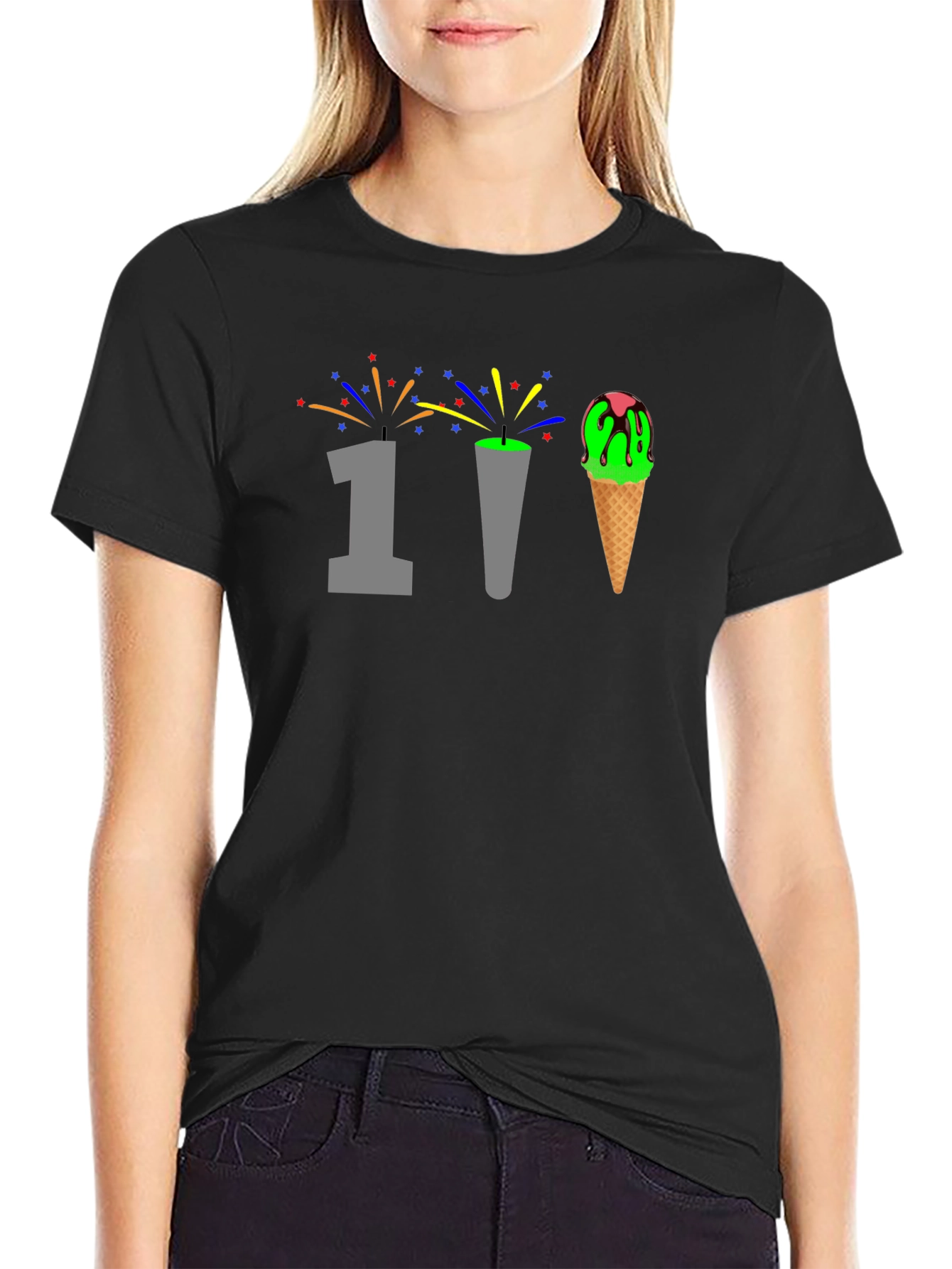 Novelty 1st Birthday Ice Cream Cone T-Shirt