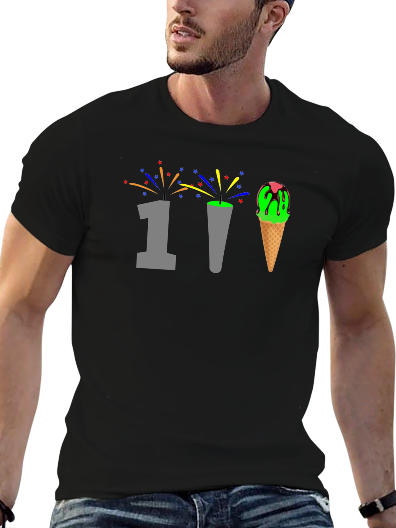 Novelty 1st Birthday Ice Cream Cone T-Shirt