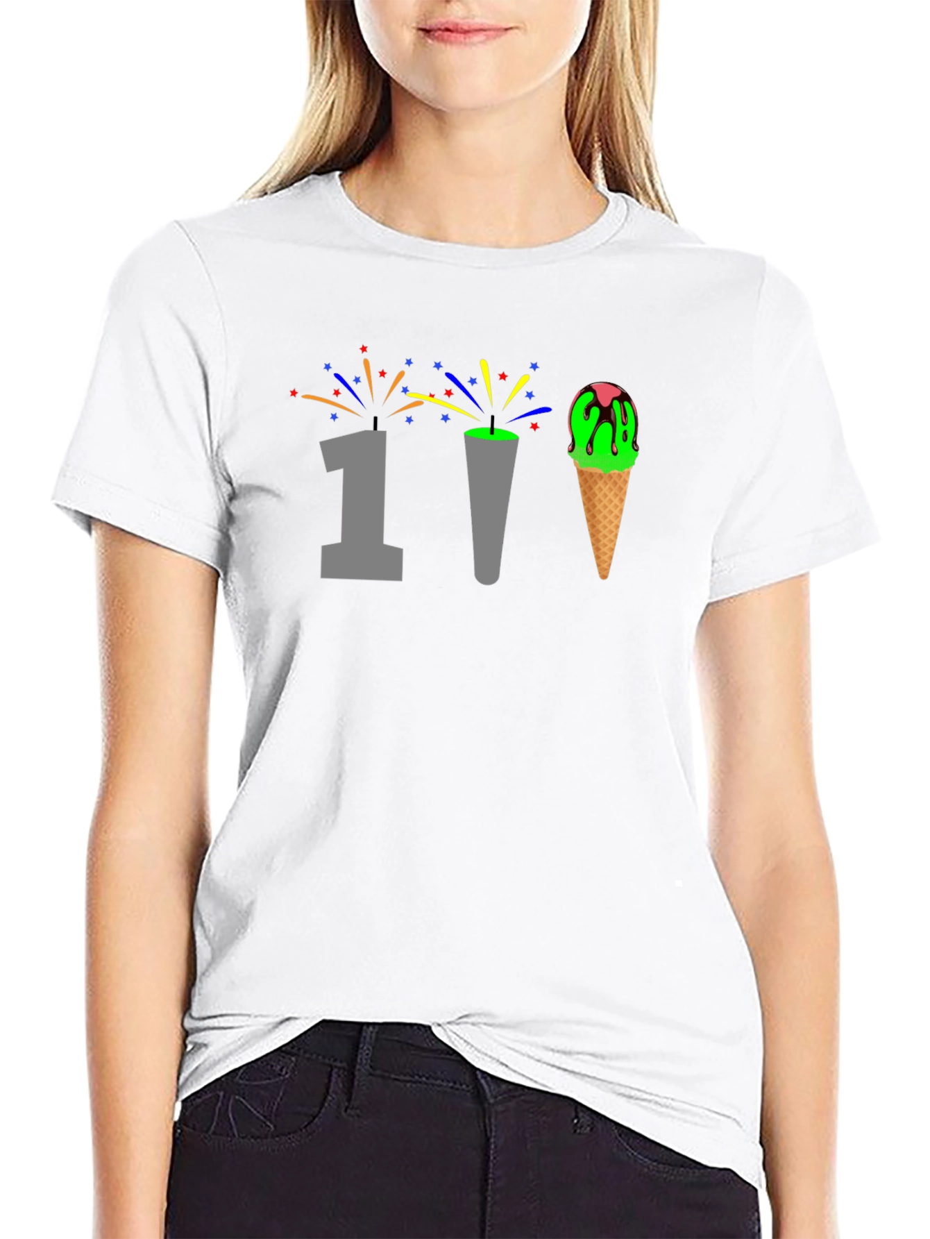Novelty 1st Birthday Ice Cream Cone T-Shirt