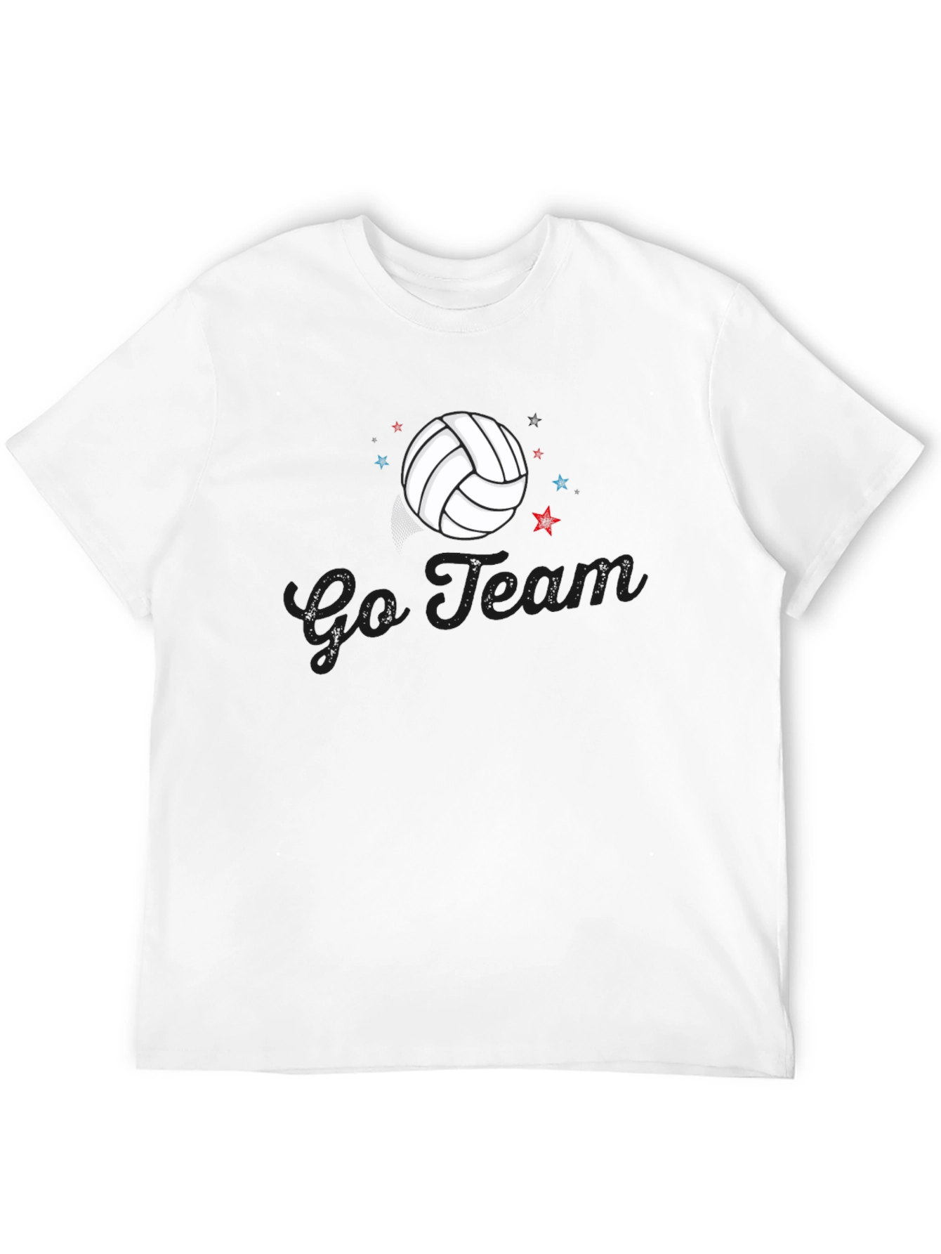 Go Team Volleyball Graphic Black T-Shirt