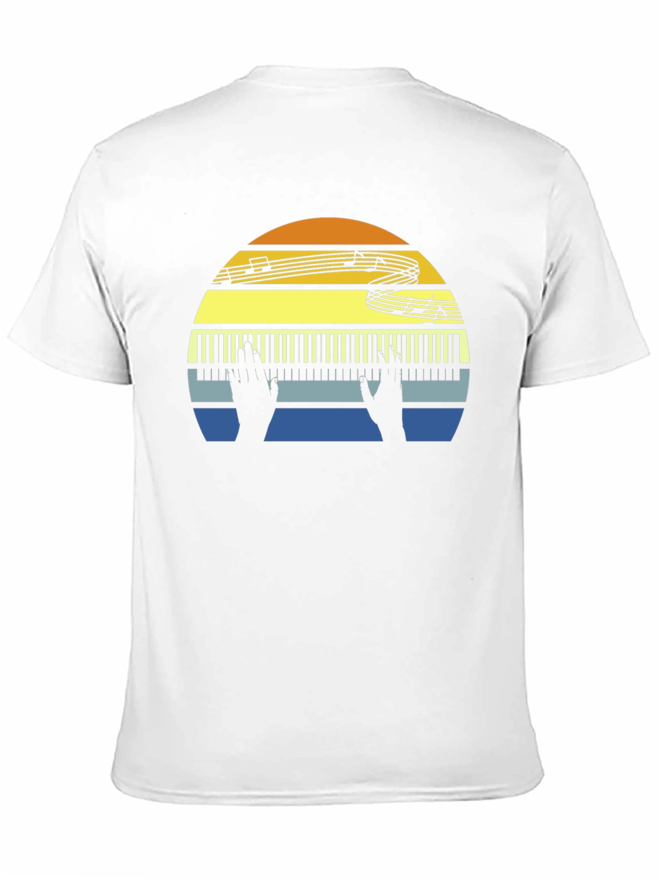 Retro Piano Sunset T-Shirt - Music Lover Tee