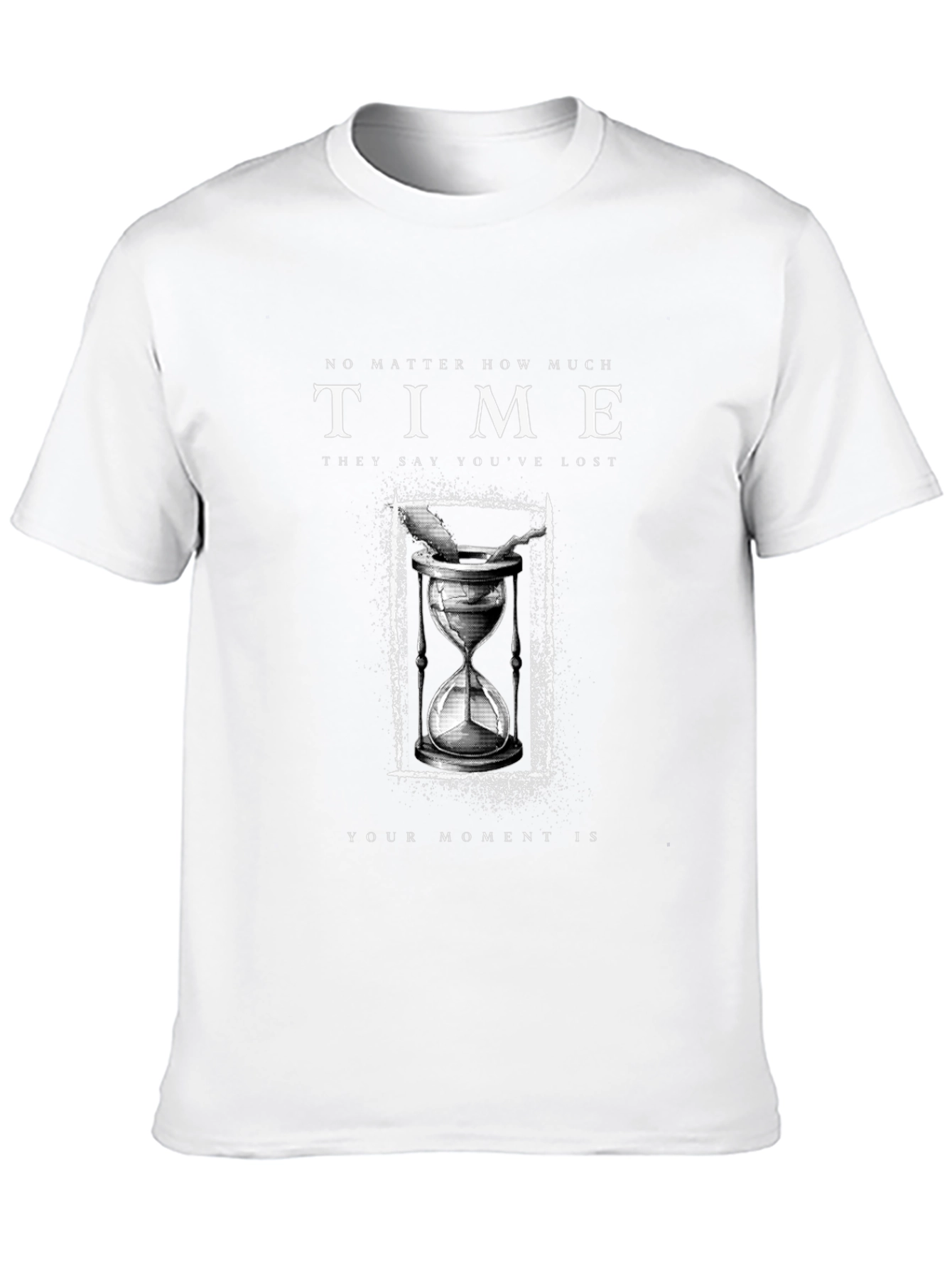 Time is Your Moment Black Graphic T-Shirt