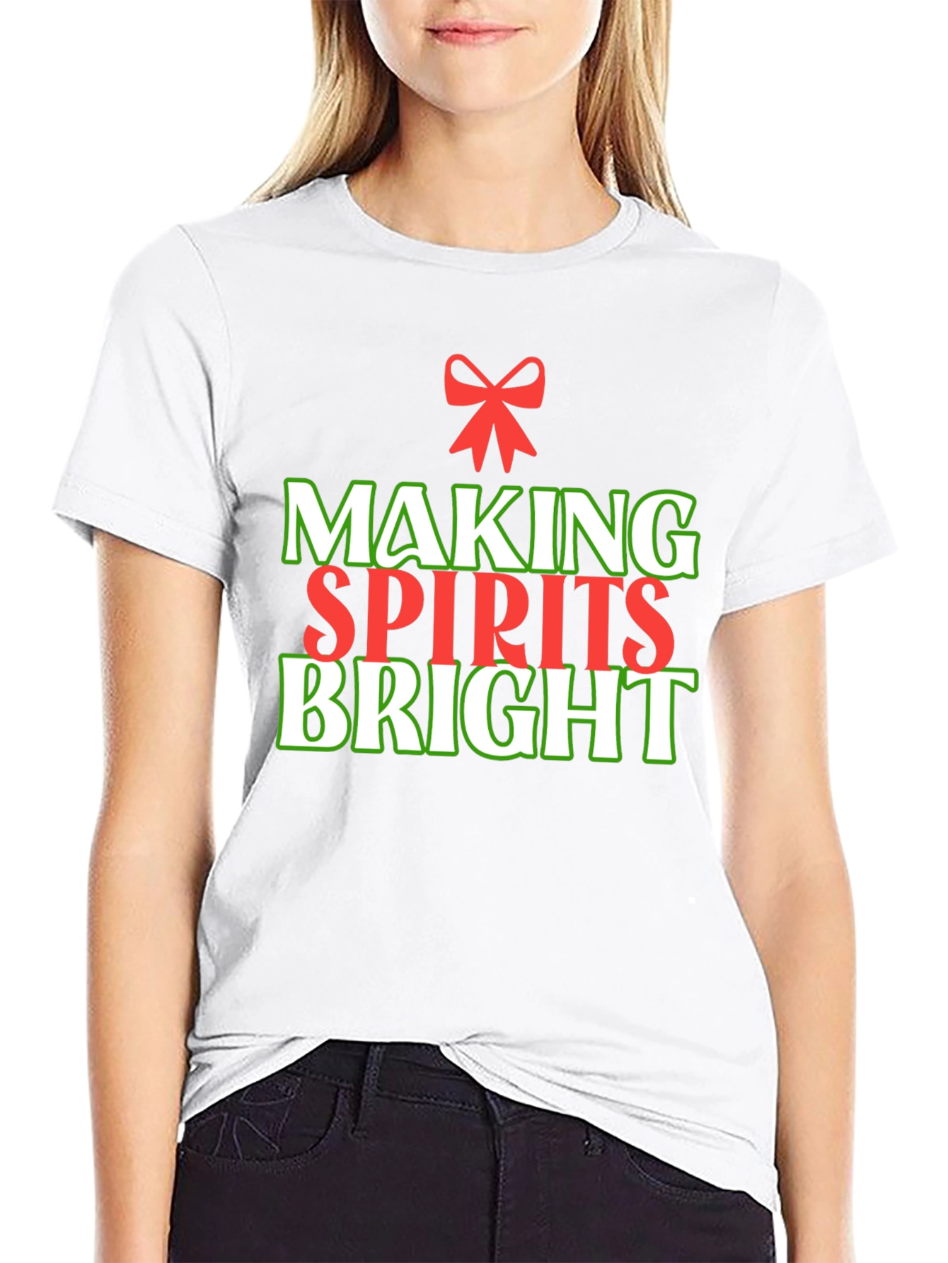 Making Spirits Bright Christmas Holiday T-Shirt