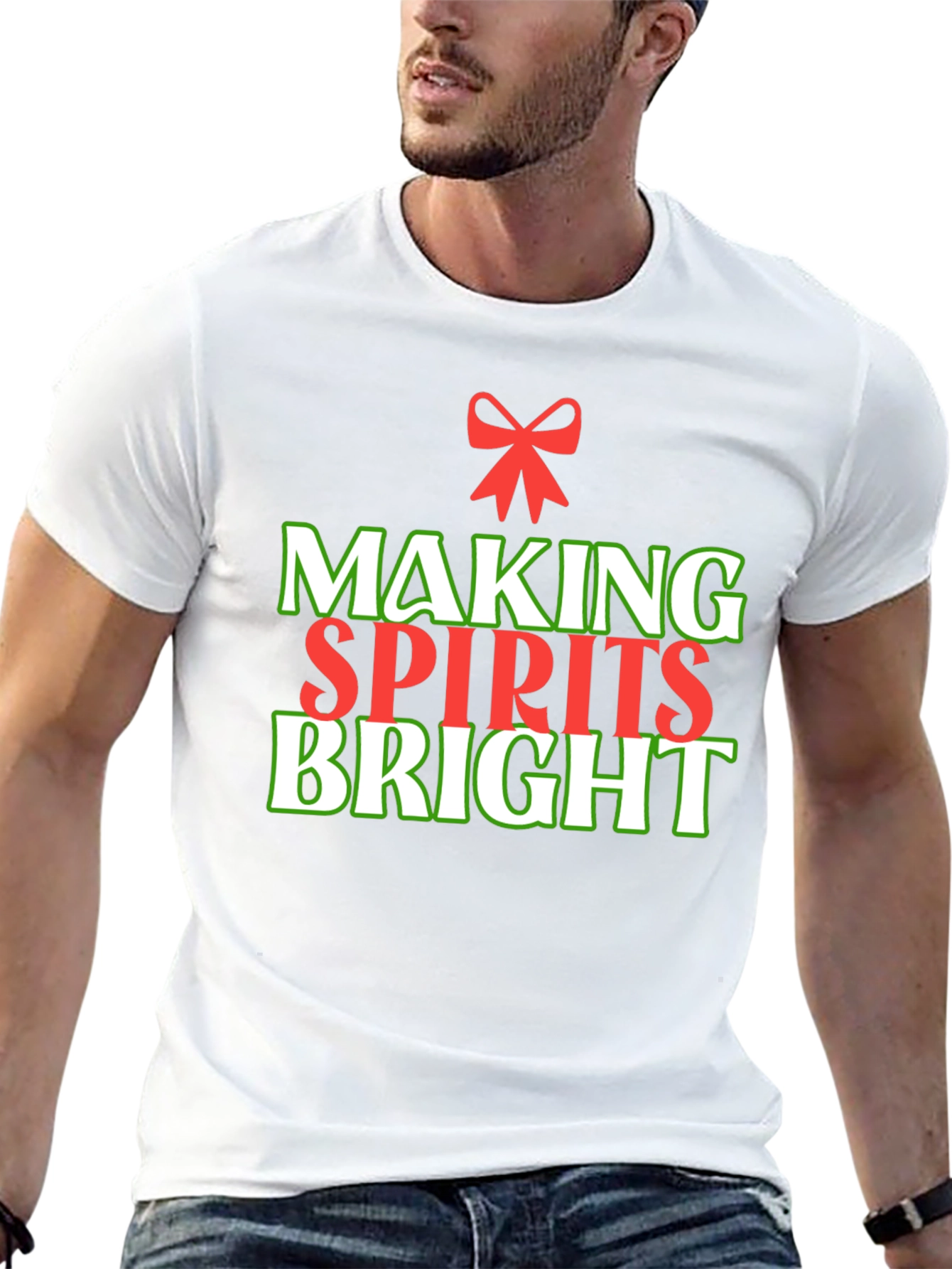 Making Spirits Bright Christmas Holiday T-Shirt
