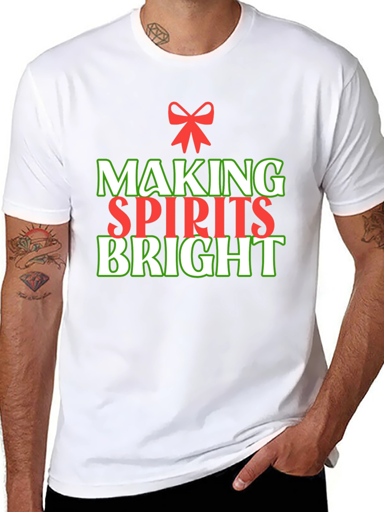 Making Spirits Bright Christmas Holiday T-Shirt
