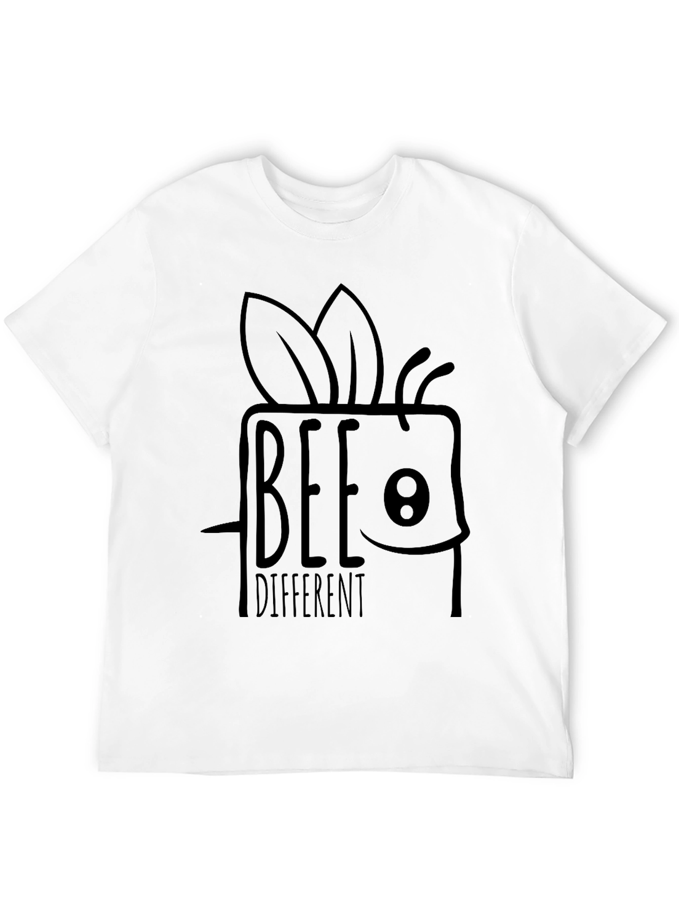 Bee Different Graphic Tee - Black Cotton