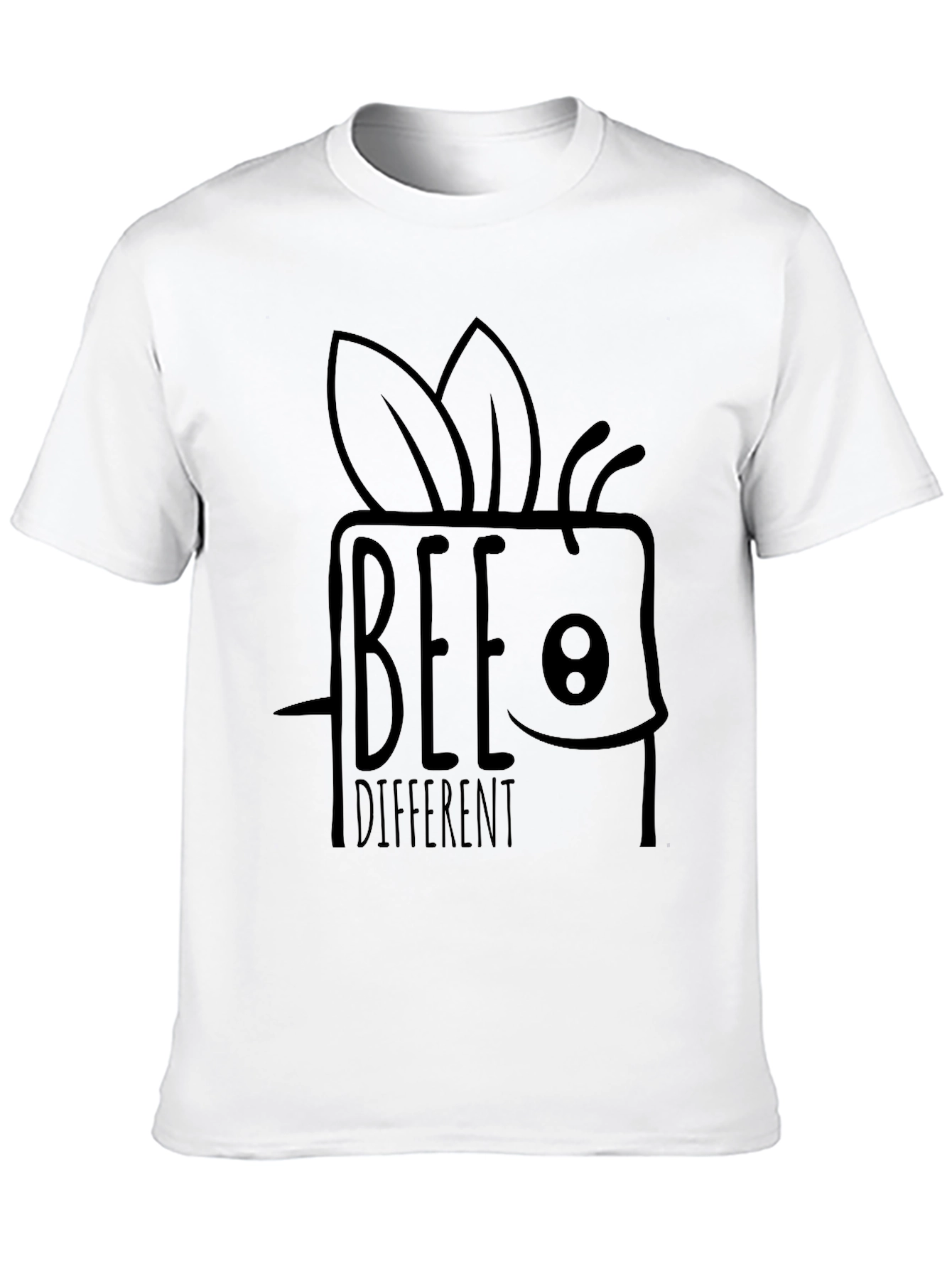 Bee Different Graphic Tee - Black Cotton