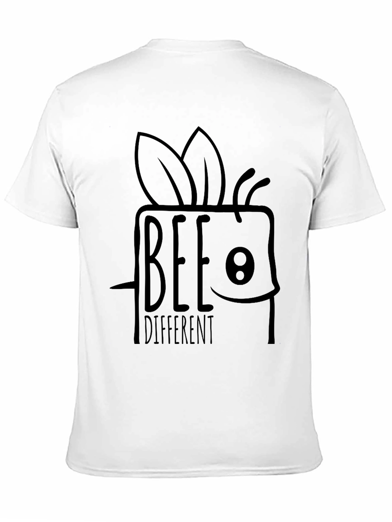 Bee Different Graphic Tee - Black Cotton
