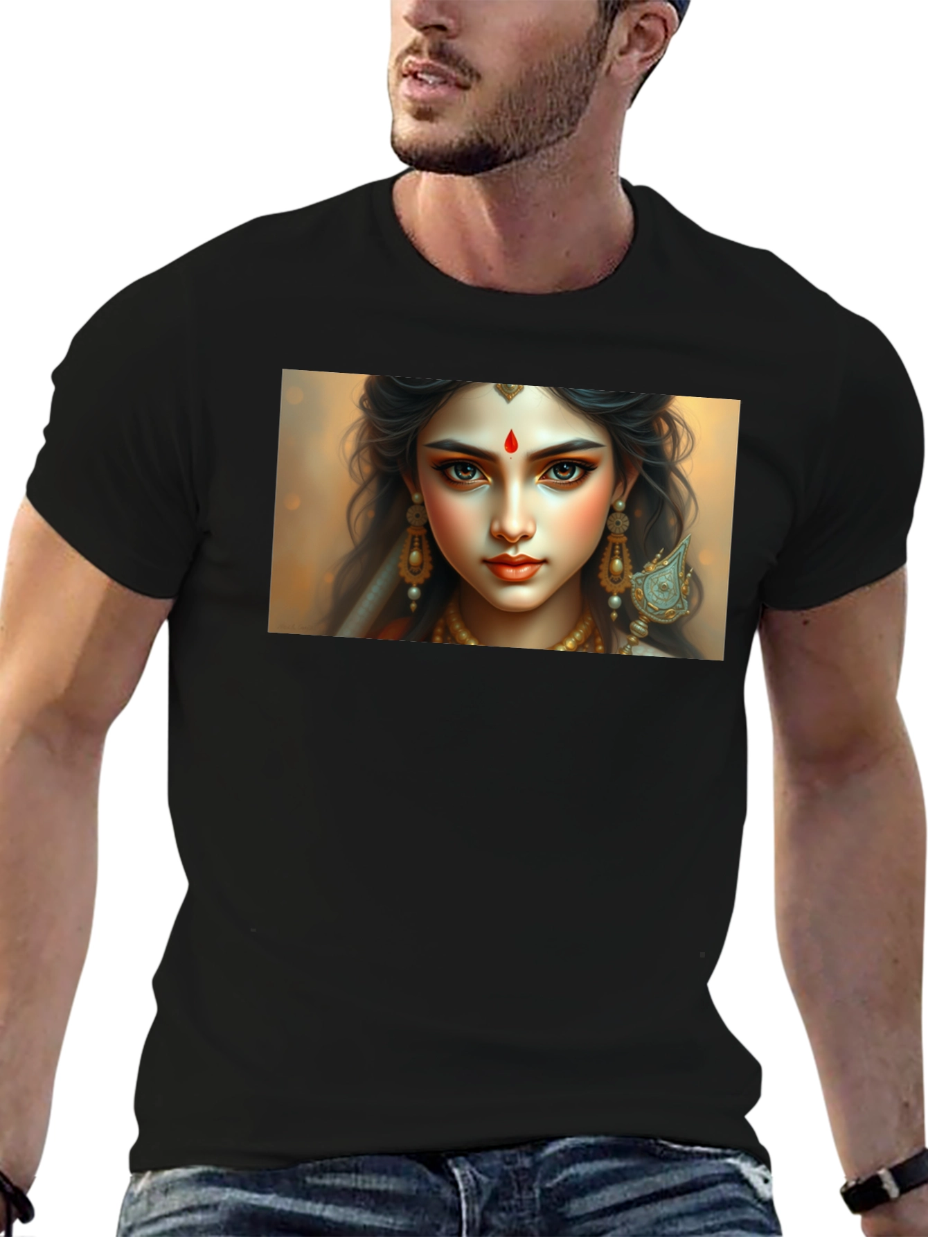 Goddess Graphic Tee - Stylish Unisex Black T-Shirt