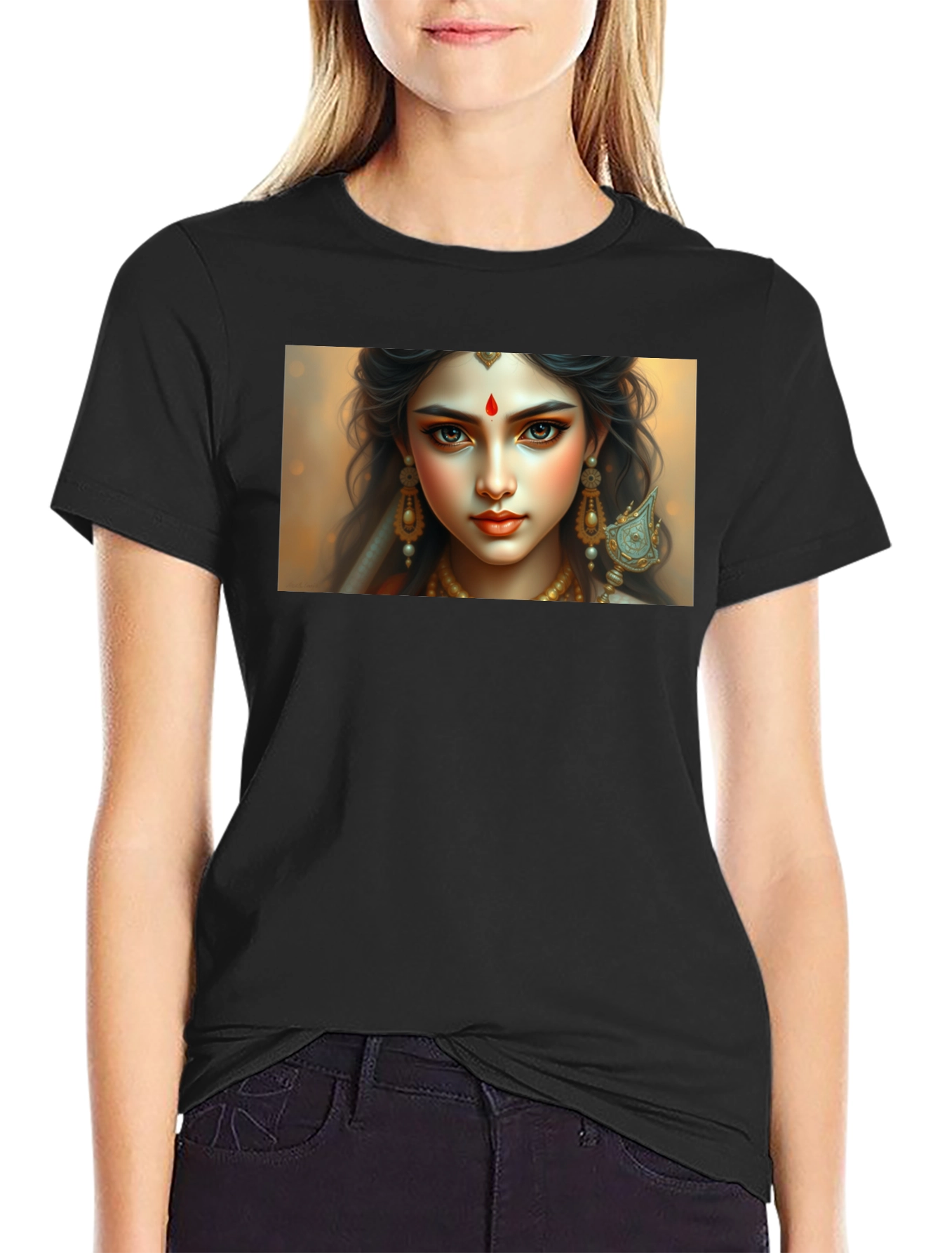 Goddess Graphic Tee - Stylish Unisex Black T-Shirt