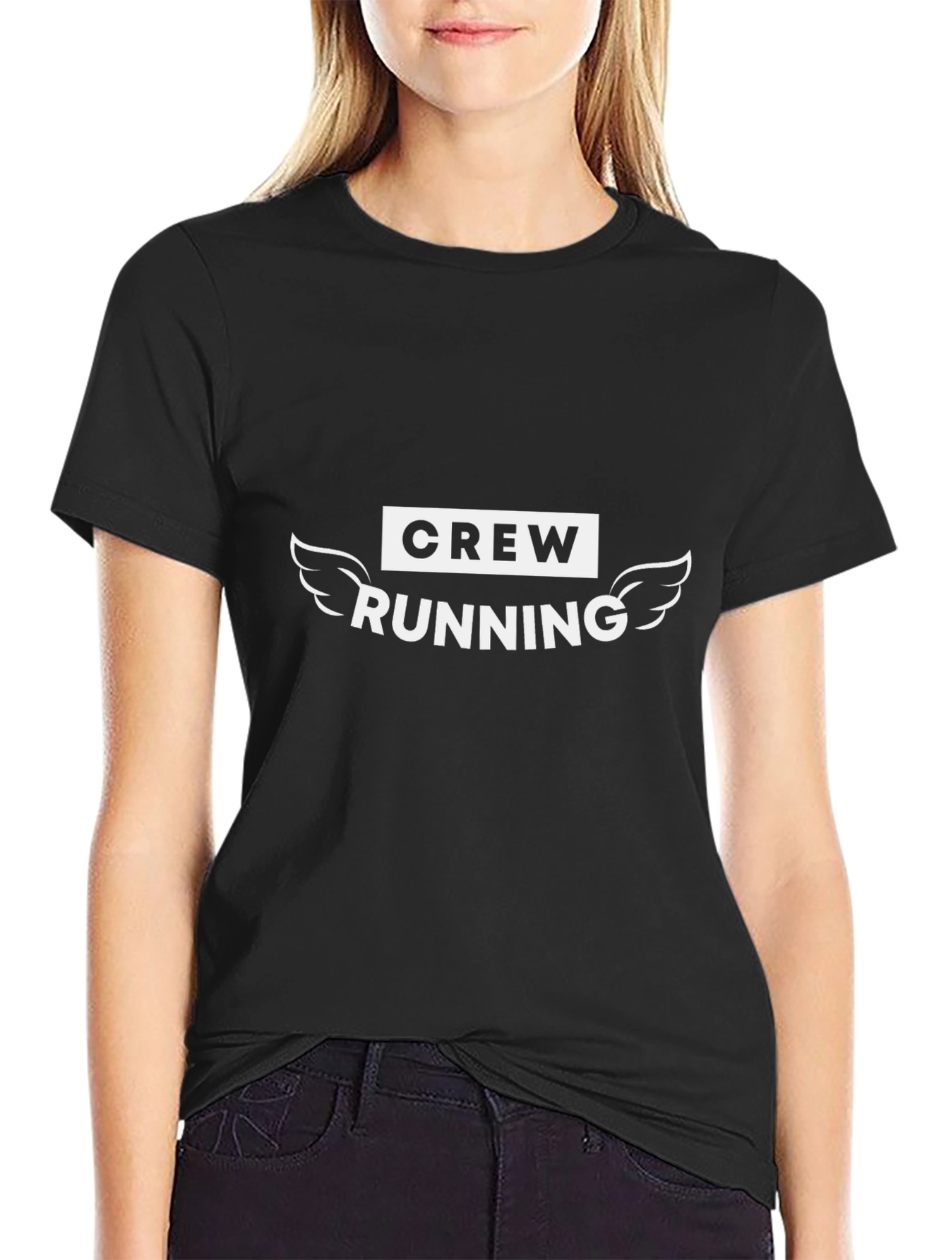 Crew Running Black T-Shirt
