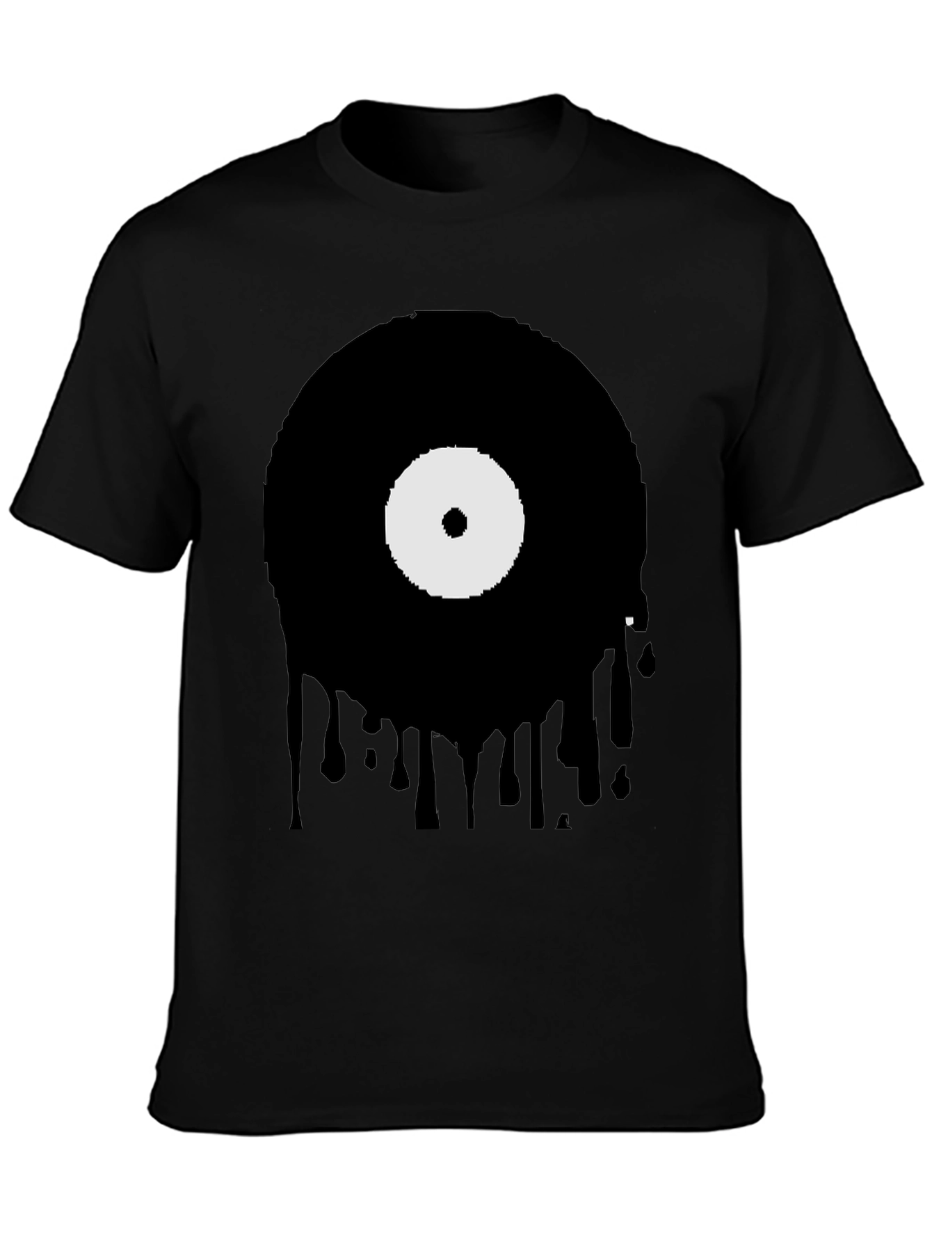 Melting Vinyl Record Graphic T-Shirt