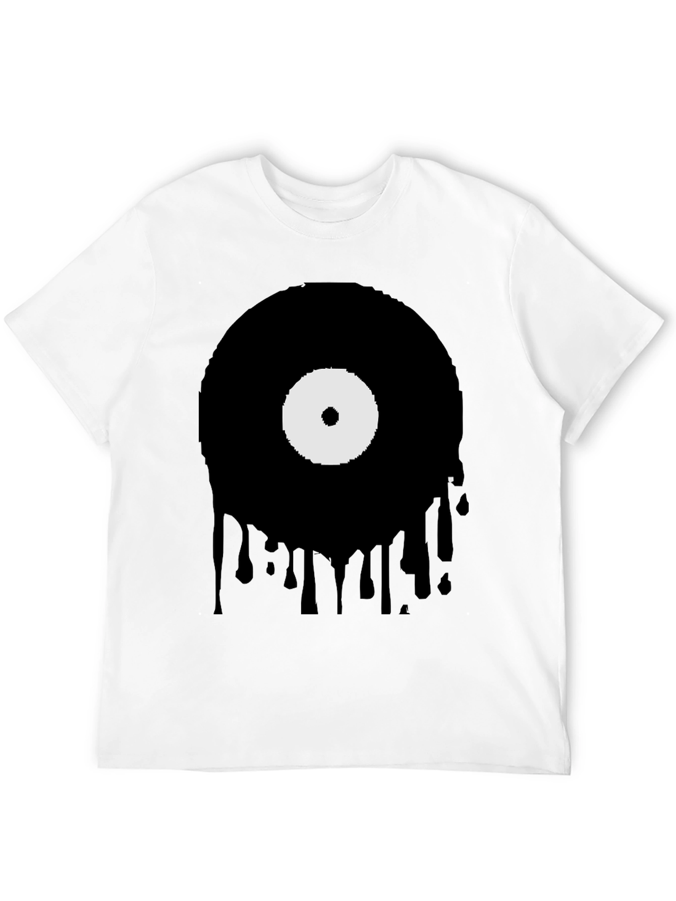 Melting Vinyl Record Graphic T-Shirt