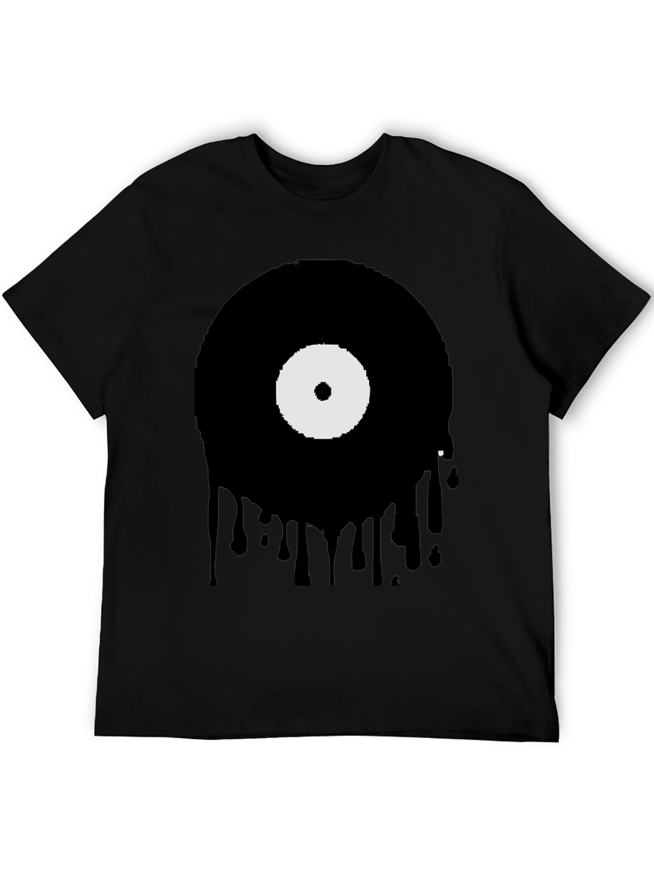 Melting Vinyl Record Graphic T-Shirt