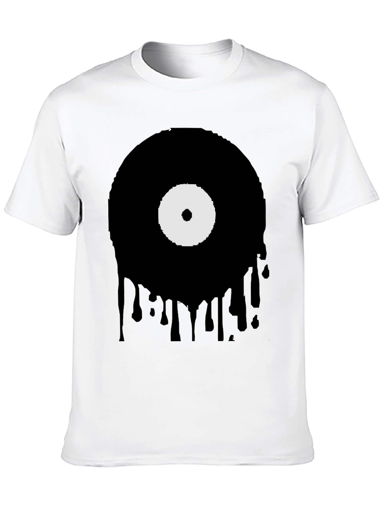 Melting Vinyl Record Graphic T-Shirt