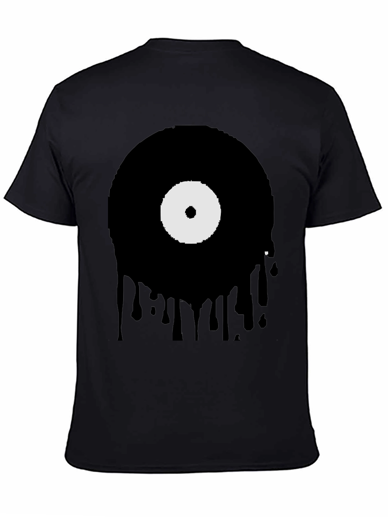 Melting Vinyl Record Graphic T-Shirt