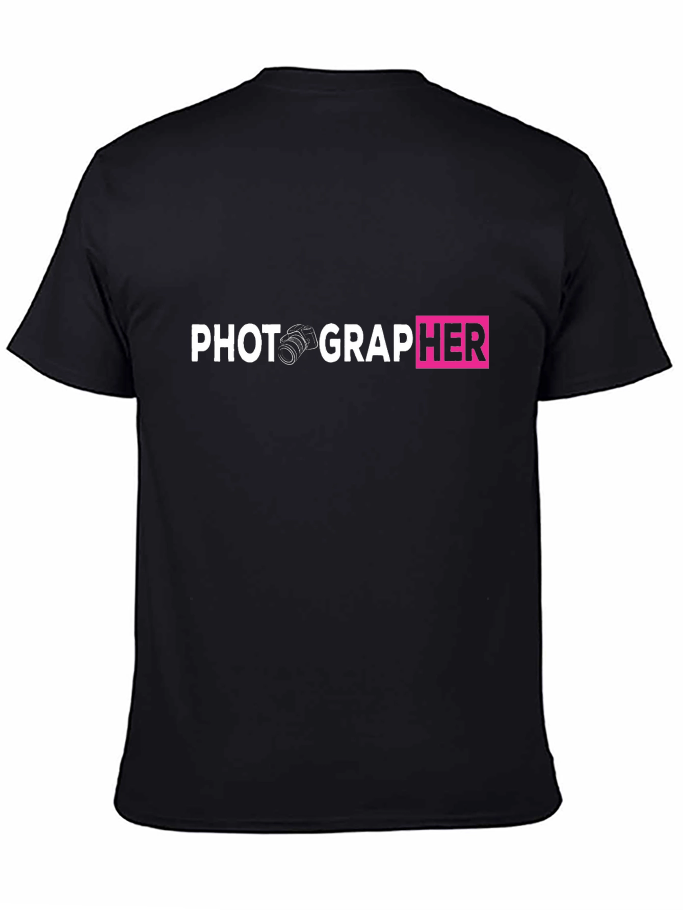 Photographer Graphic Tee - Camera Design Black T-Shirt