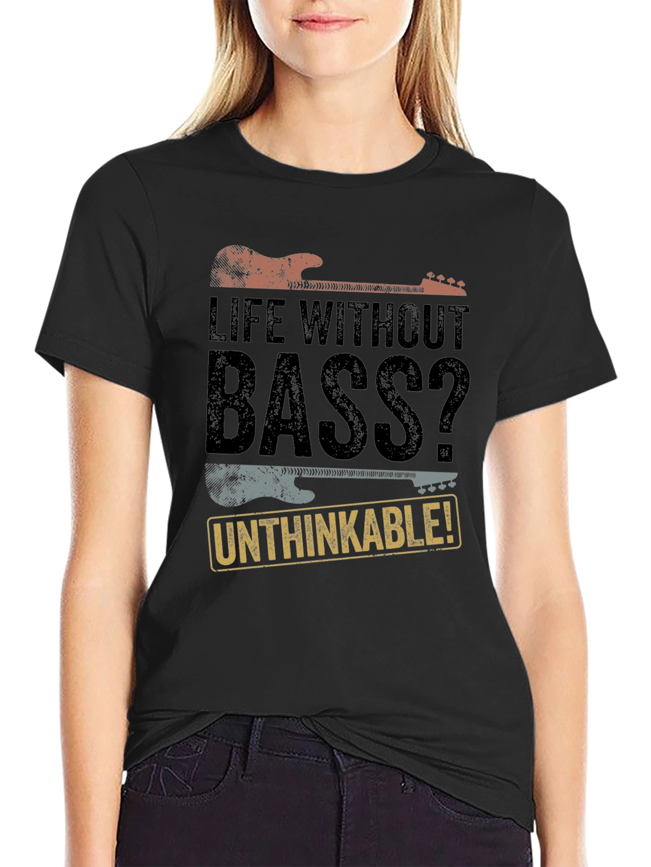 Life Without Bass? T-Shirt - Musician Apparel