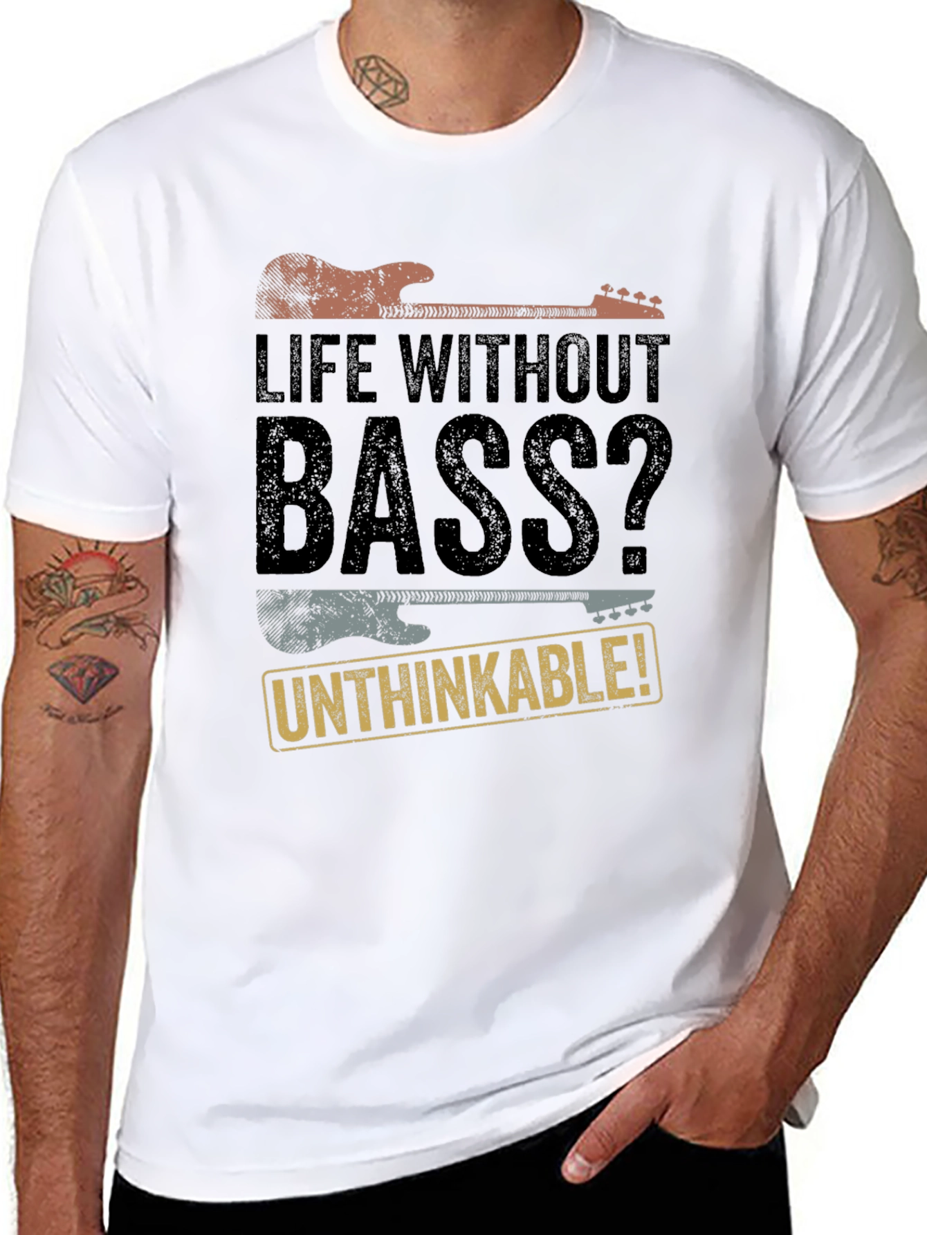 Life Without Bass? T-Shirt - Musician Apparel