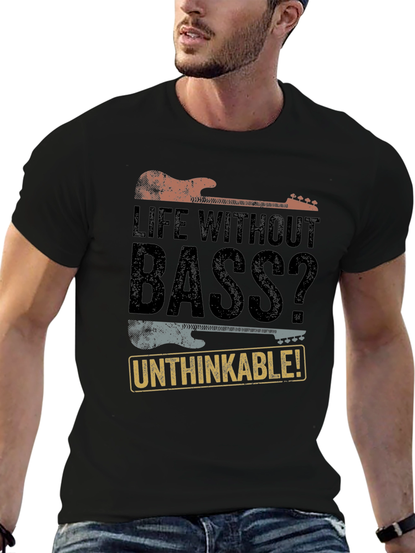 Life Without Bass? T-Shirt - Musician Apparel