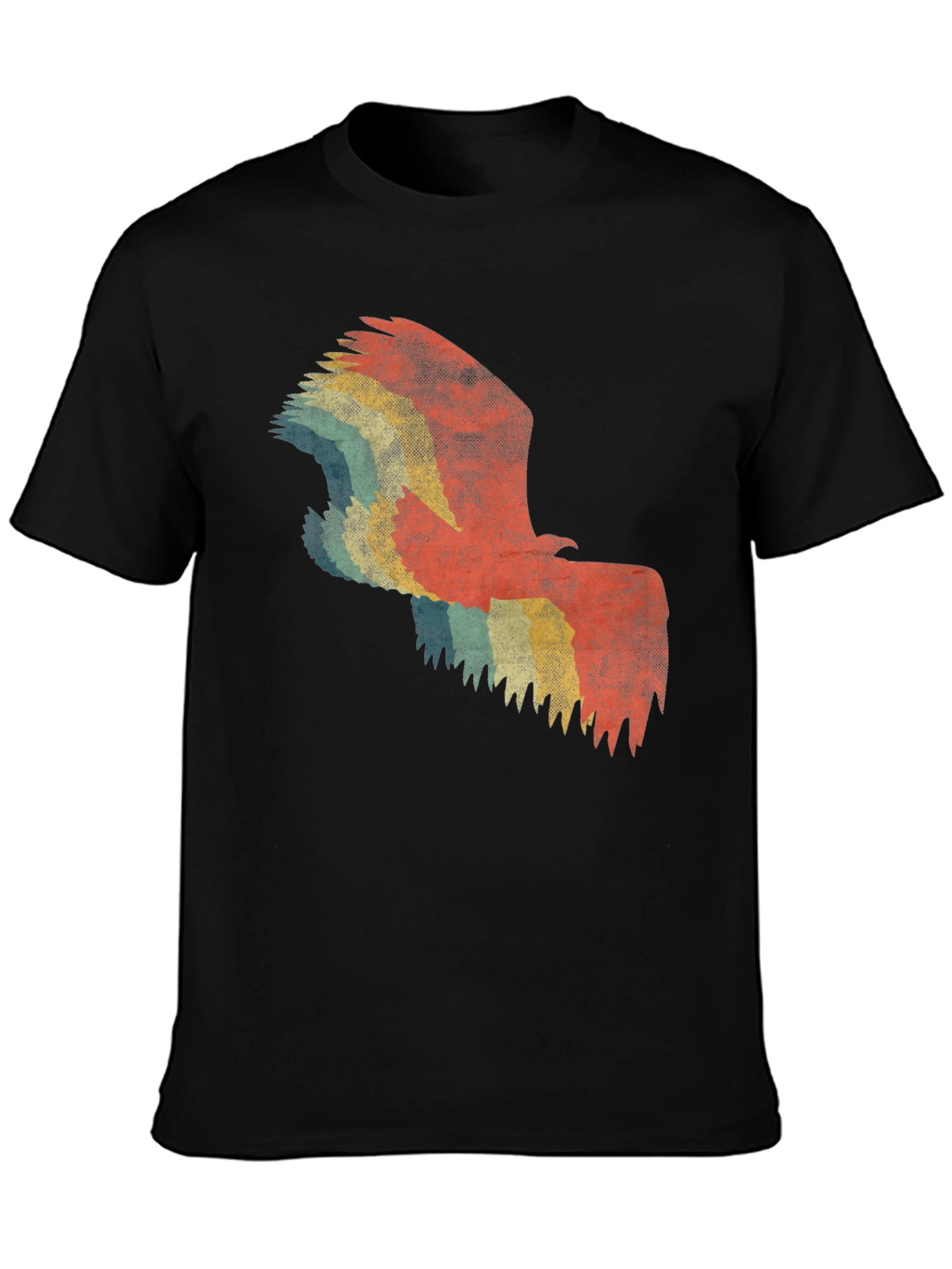 Retro Eagle Graphic Tee - Black