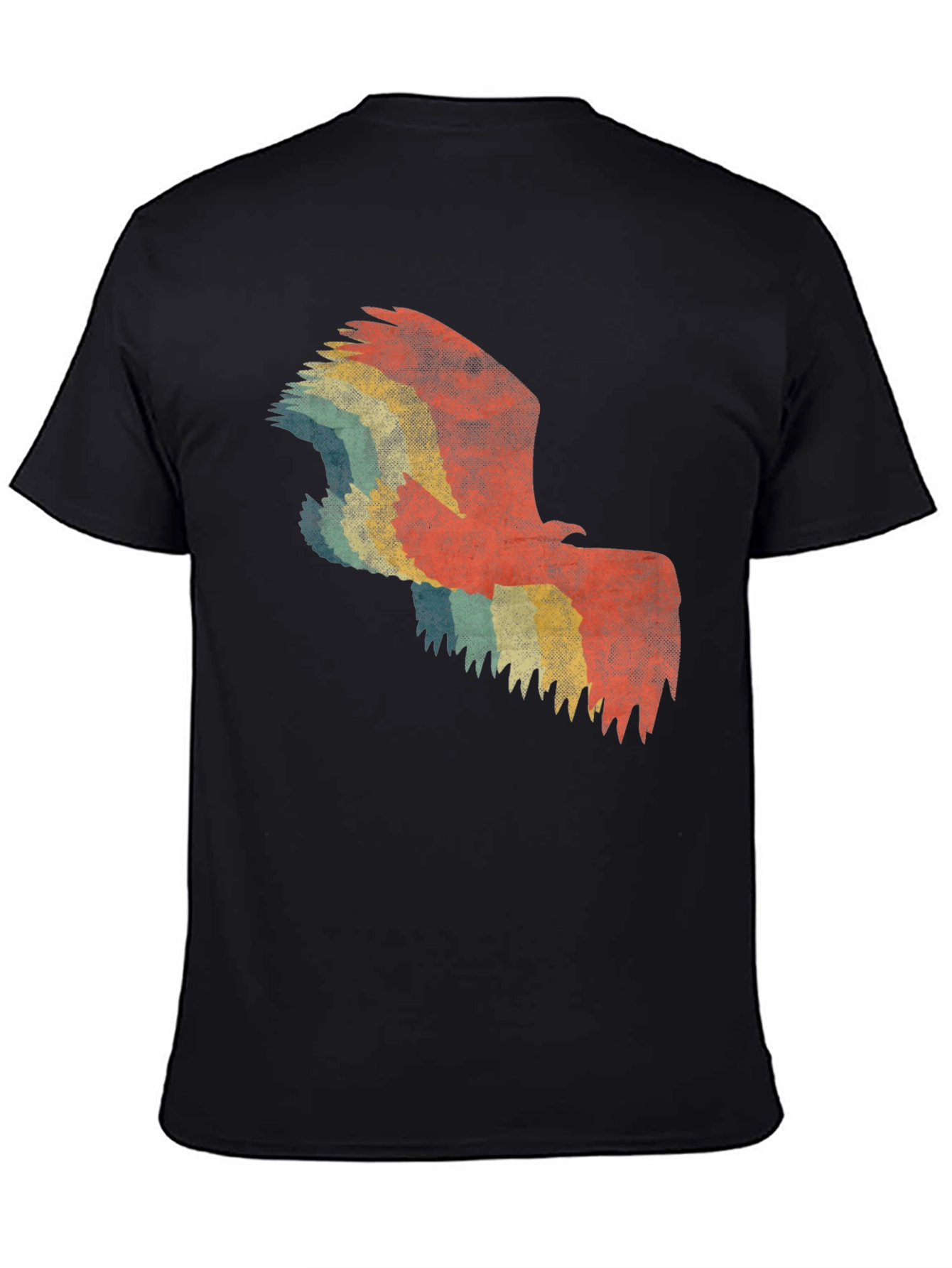 Retro Eagle Graphic Tee - Black