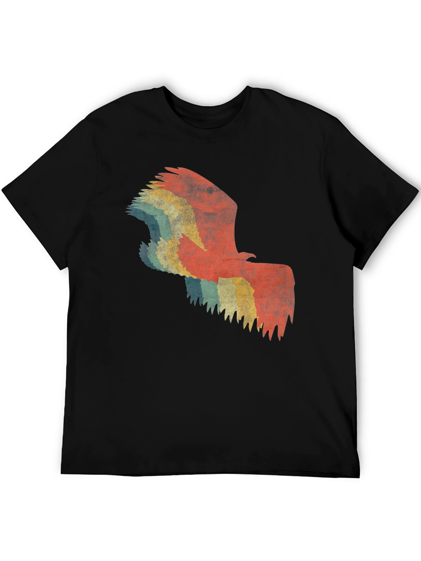 Retro Eagle Graphic Tee - Black