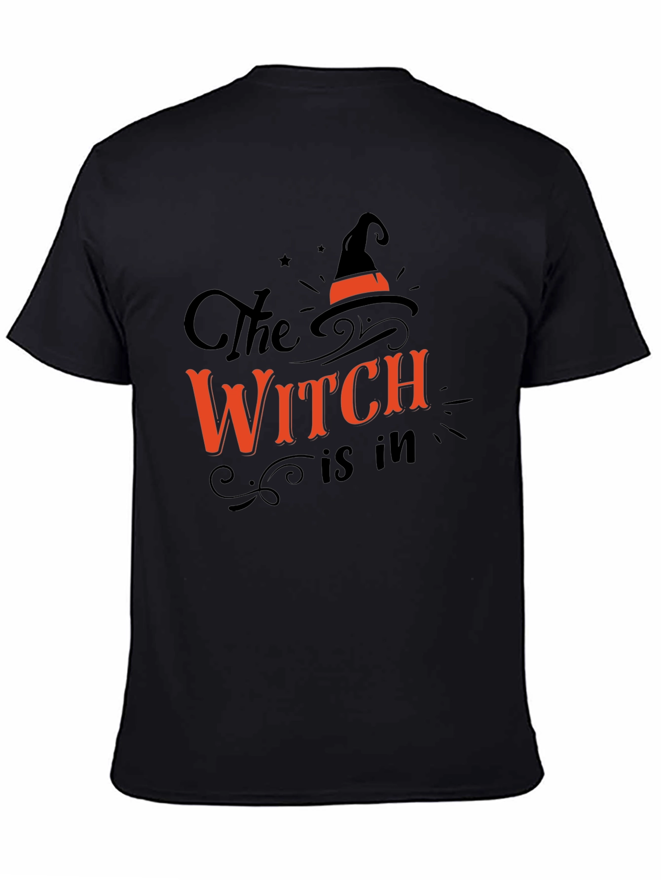 The Witch is In Halloween Graphic Tee - Black