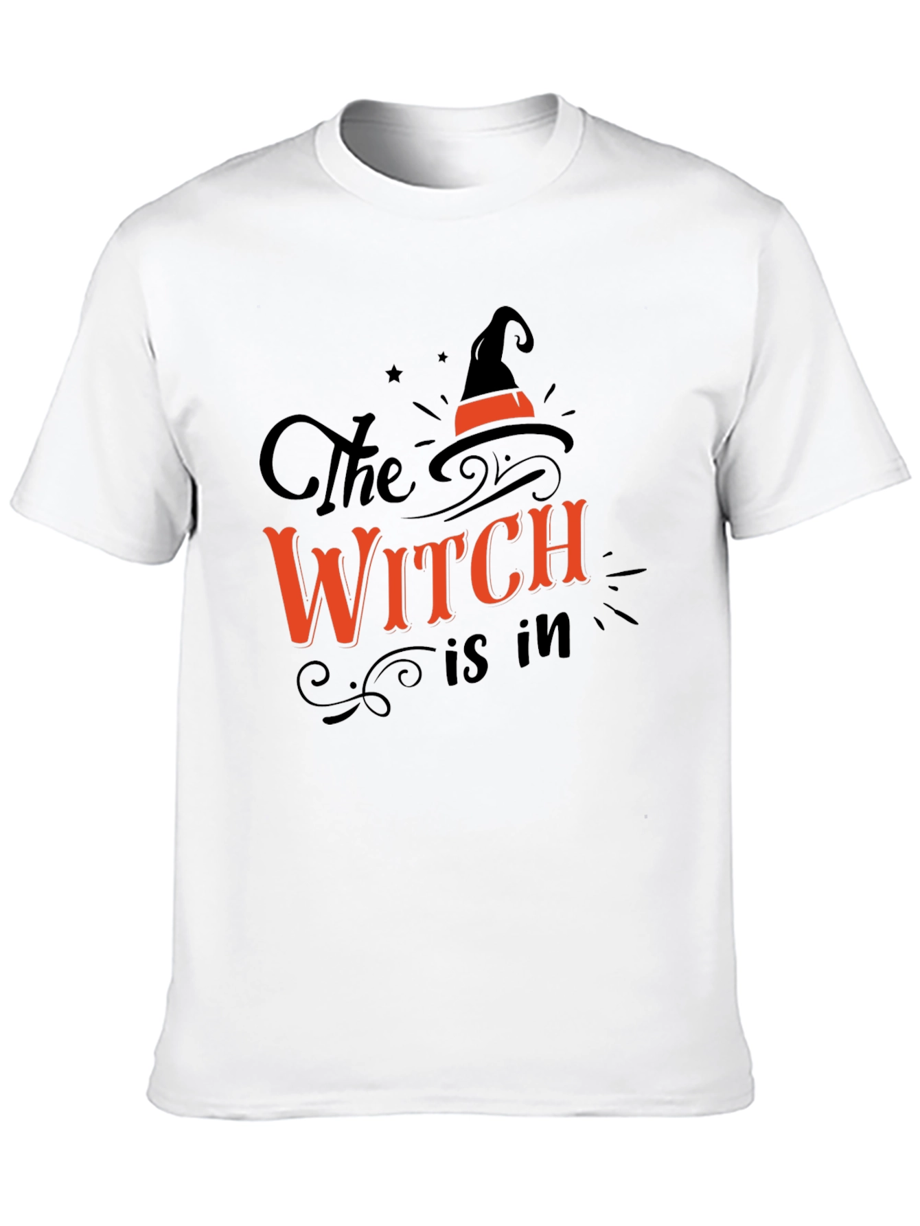 The Witch is In Halloween Graphic Tee - Black