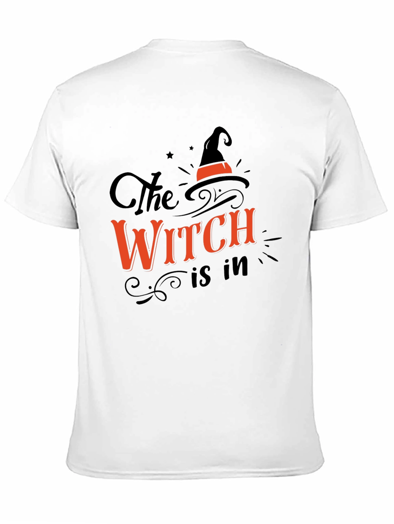 The Witch is In Halloween Graphic Tee - Black
