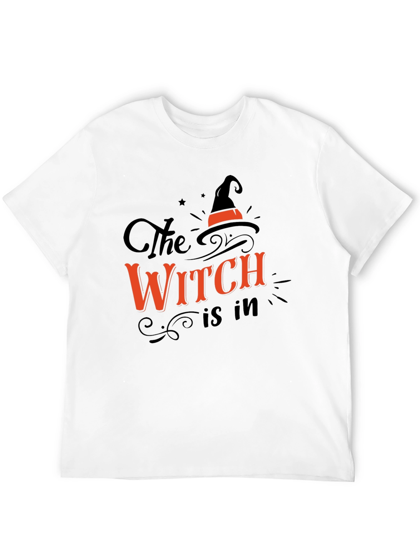 The Witch is In Halloween Graphic Tee - Black