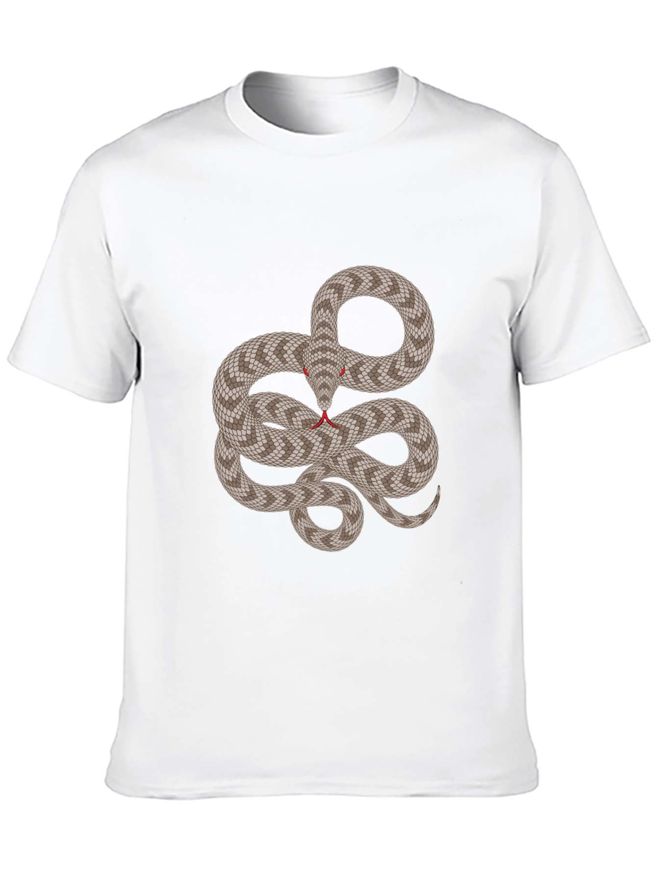 Snake Graphic Tee - Black Crew Neck Shirt