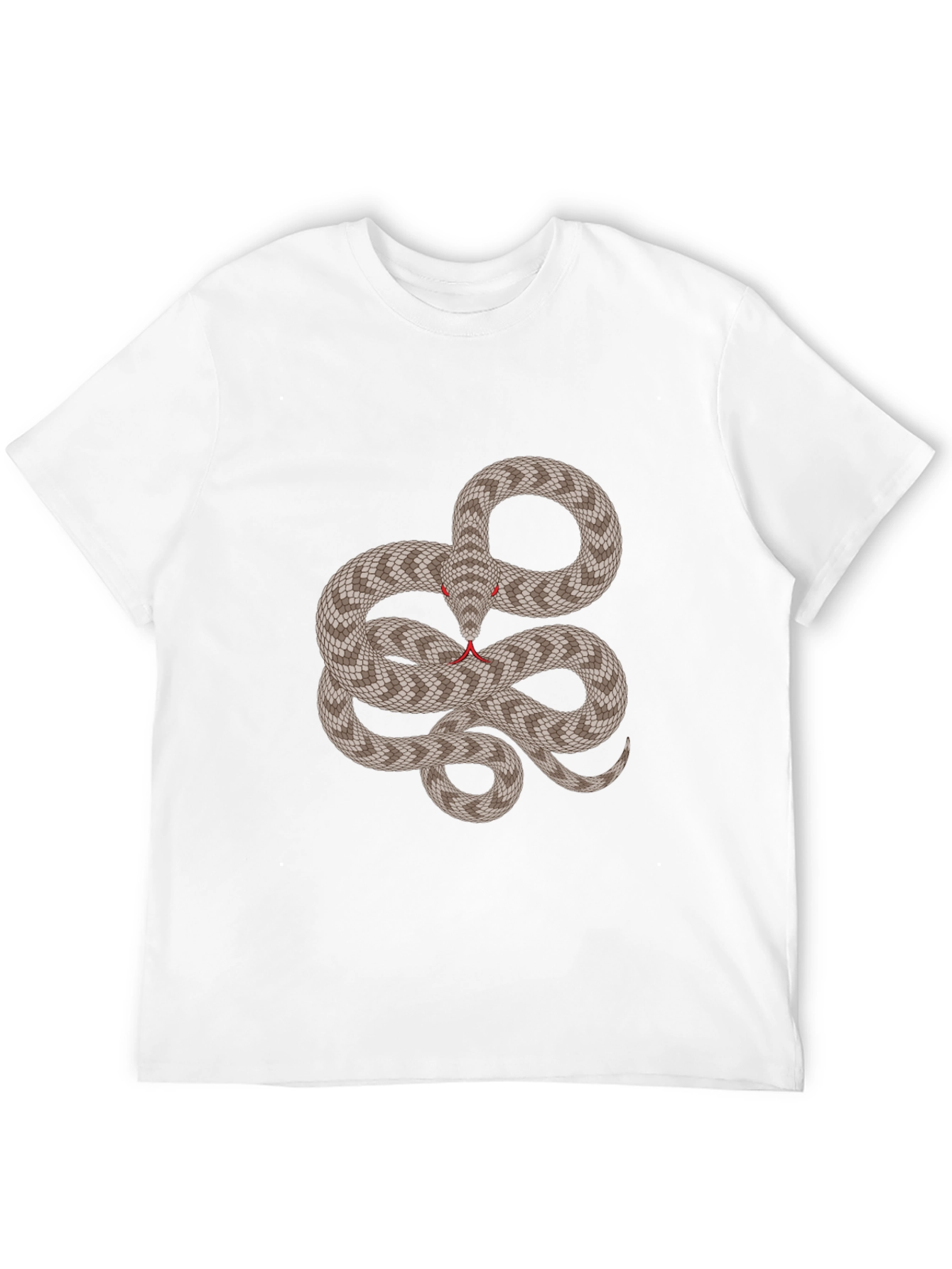 Snake Graphic Tee - Black Crew Neck Shirt