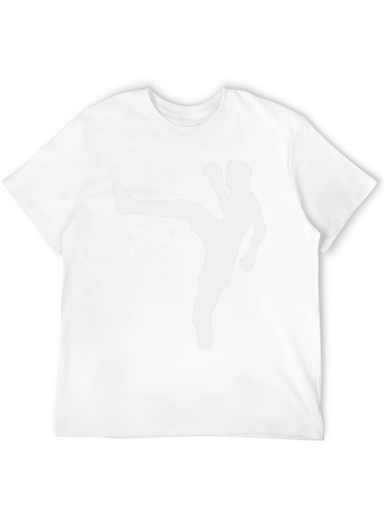 Kickboxing Silhouette Graphic Tee - Black Cotton