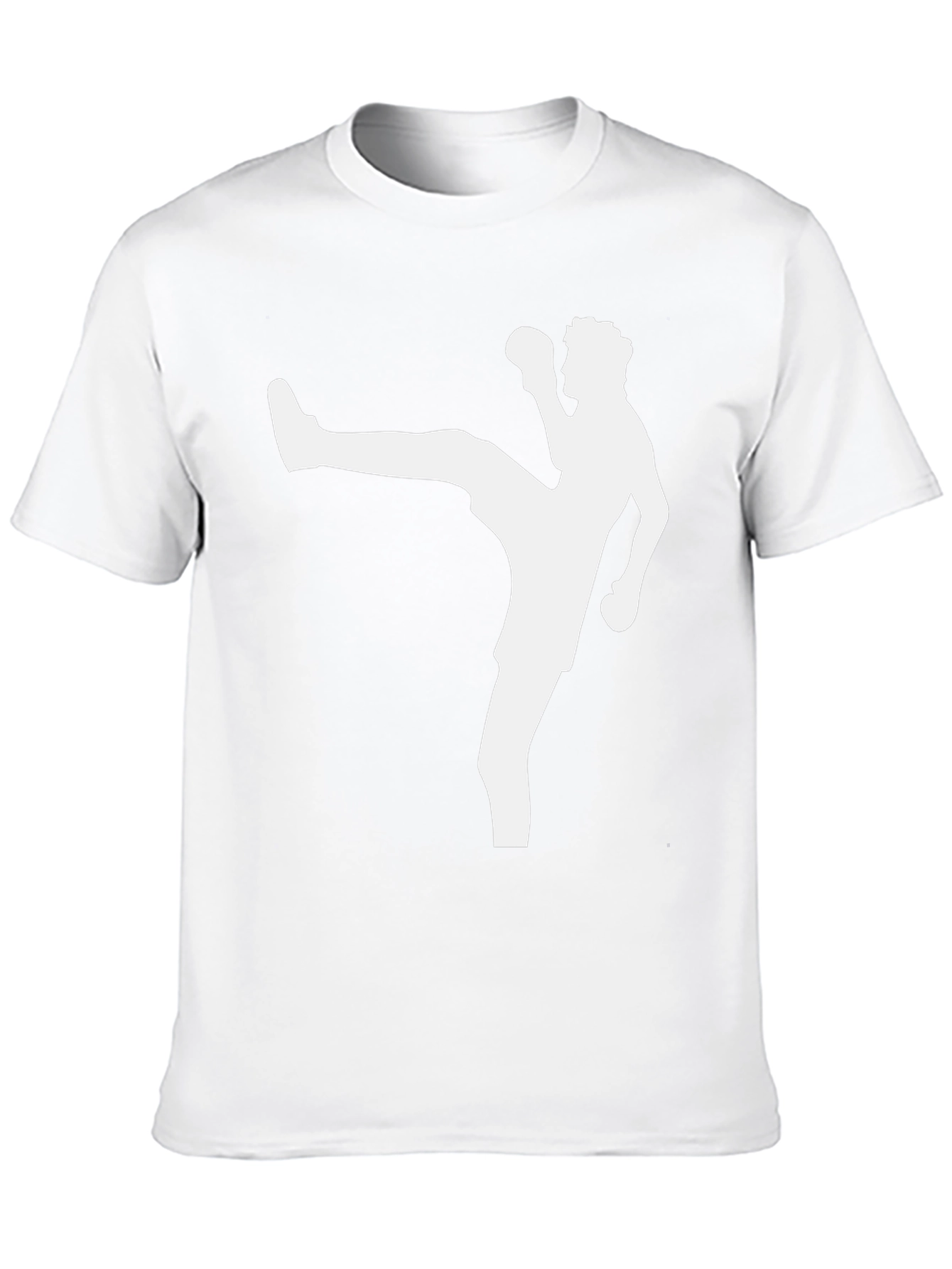 Kickboxing Silhouette Graphic Tee - Black Cotton