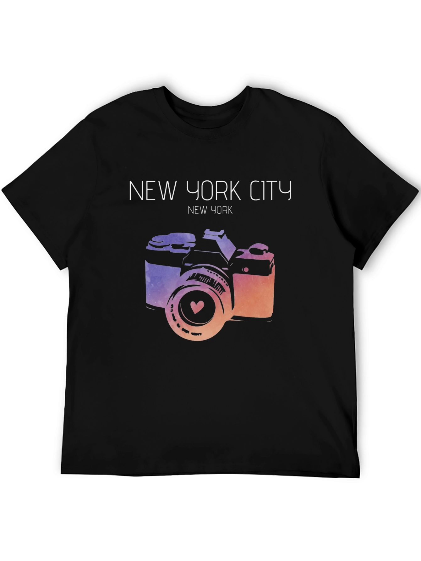 New York City Camera Graphic T-Shirt