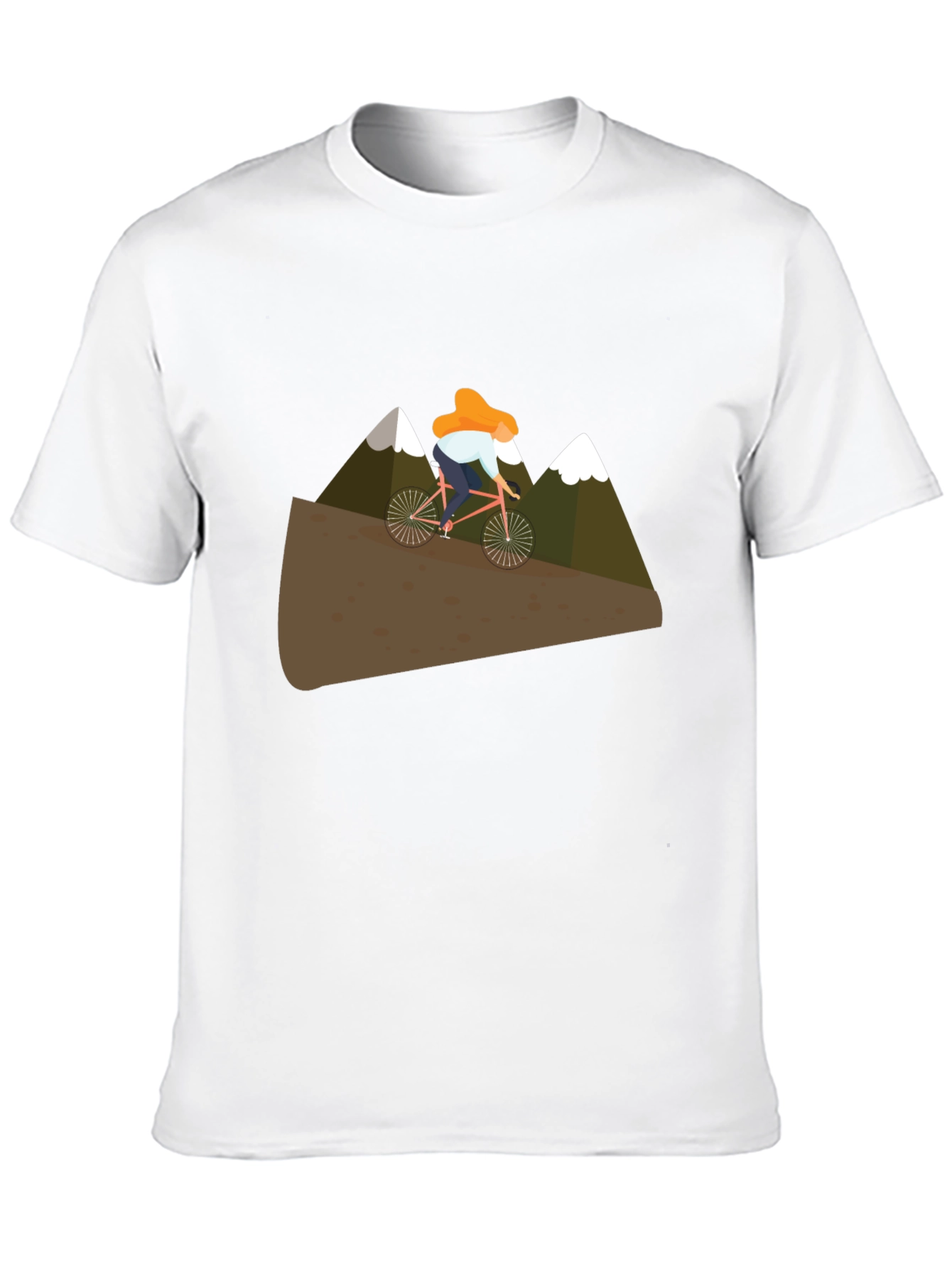 Mountain Biker Graphic Tee - Black Cotton T-Shirt