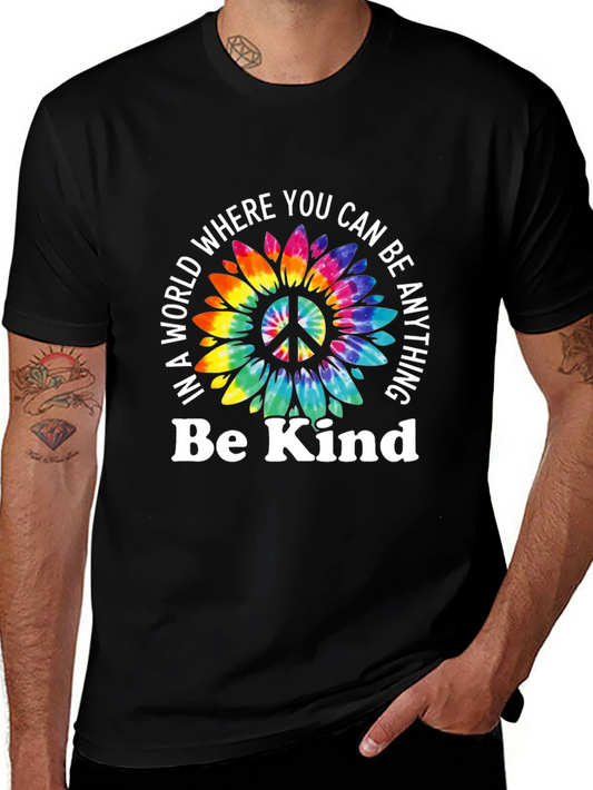 Be Kind Sunflower Peace Sign T-Shirt