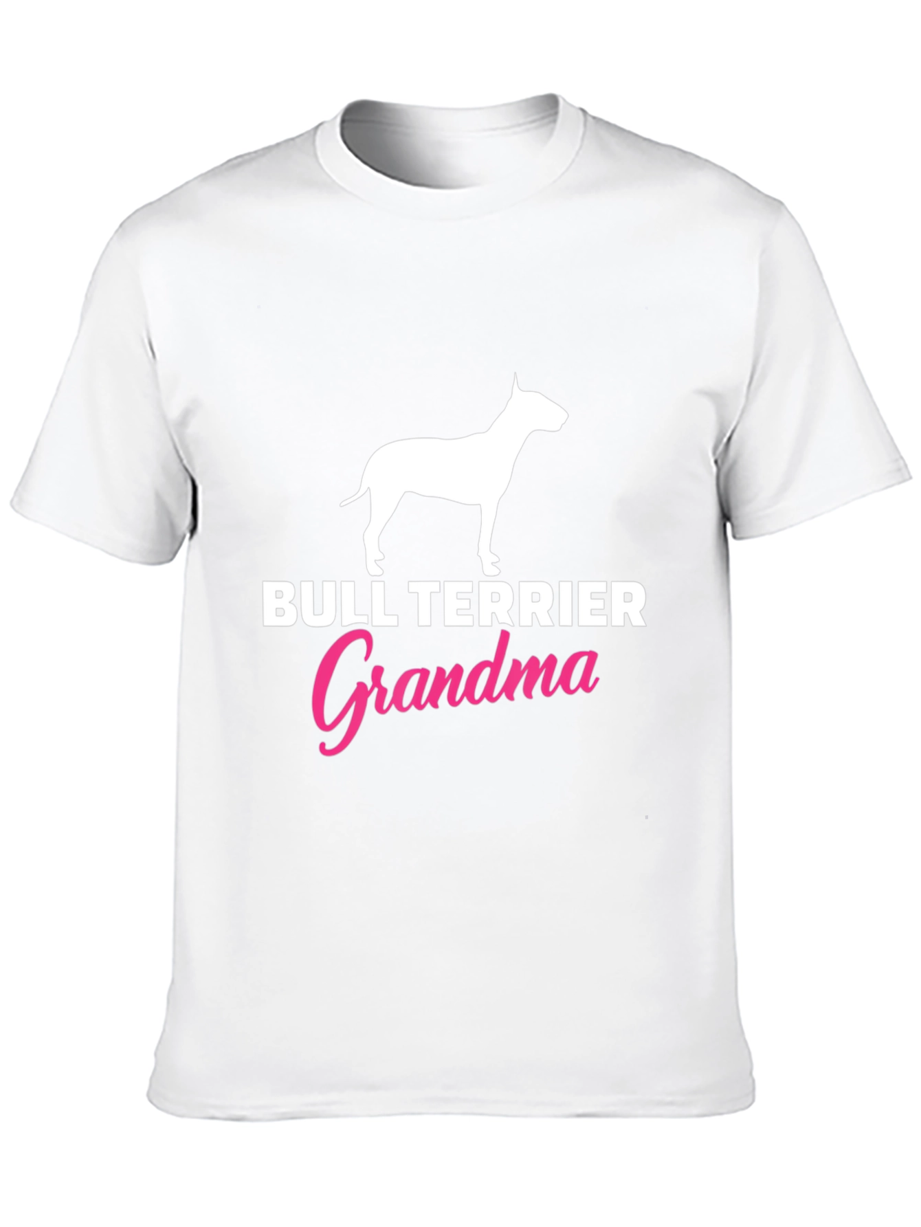 Bull Terrier Grandma T-Shirt Black Cotton