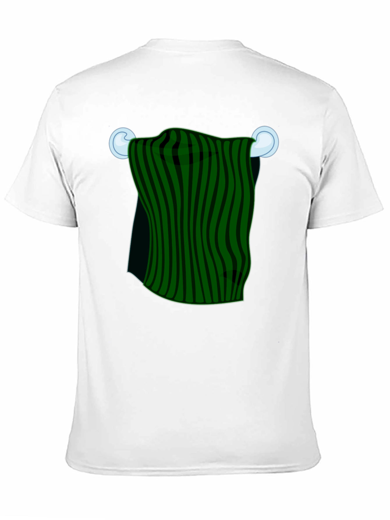 Striped Towel Graphic Tee - Quirky Black T-Shirt