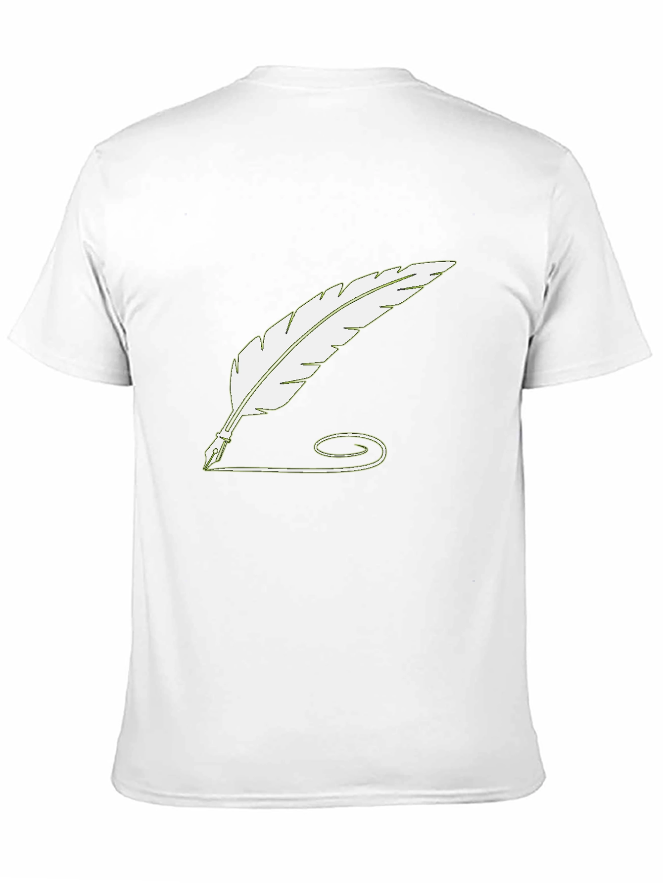 Quill Pen Graphic Tee - Black Cotton Casual Shirt