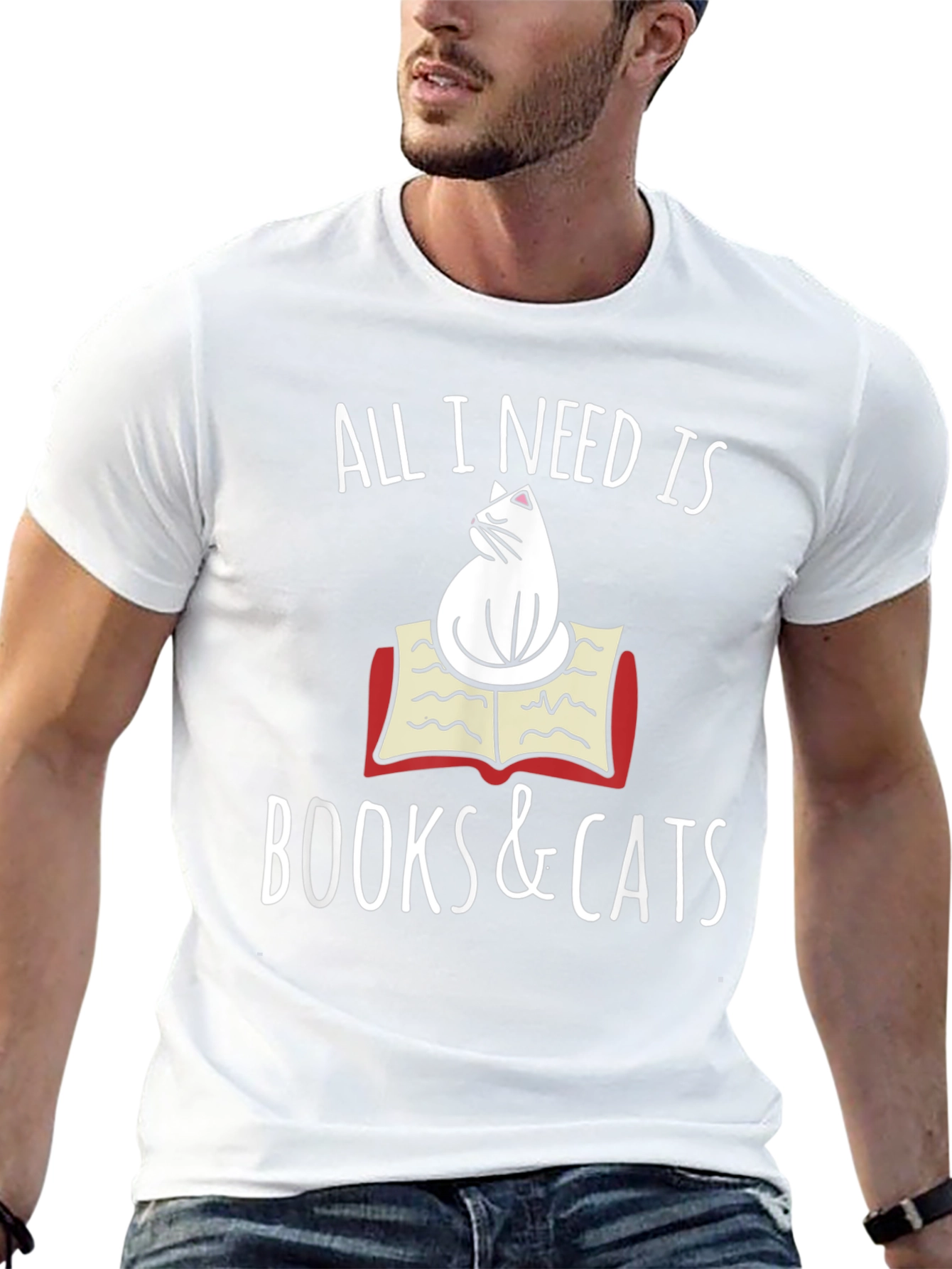 All I Need Is Books & Cats T-Shirt